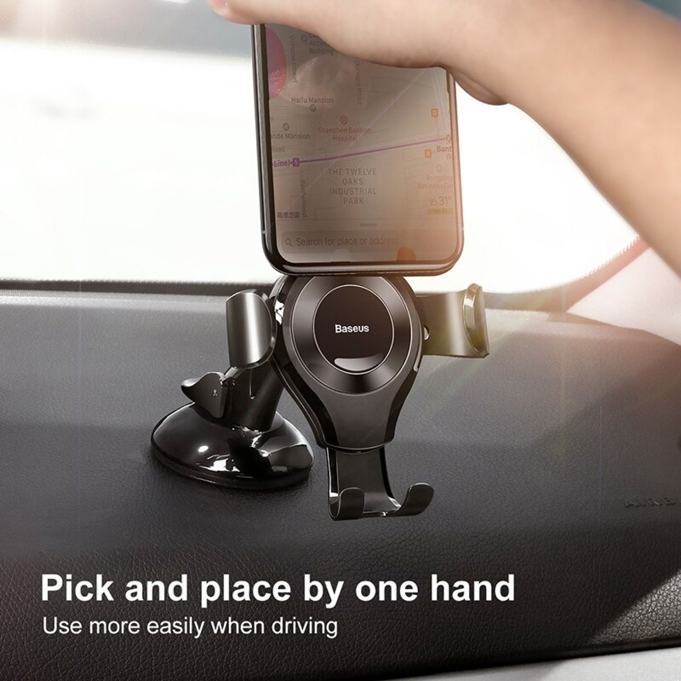 Bộ đế giữ điện thoại dùng trong xe hơi Baseus Osculum Type Gravity Car Mount (Hút chân không, Gắn Tá