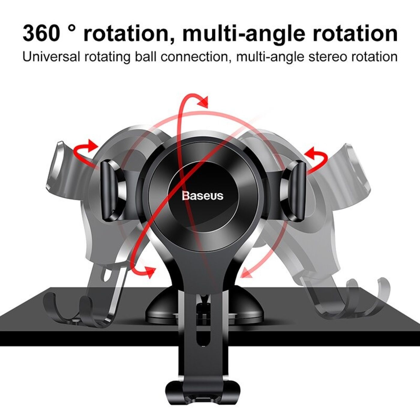 Bộ đế giữ điện thoại dùng trong xe hơi Baseus Osculum Type Gravity Car Mount (Hút chân không, Gắn Tá