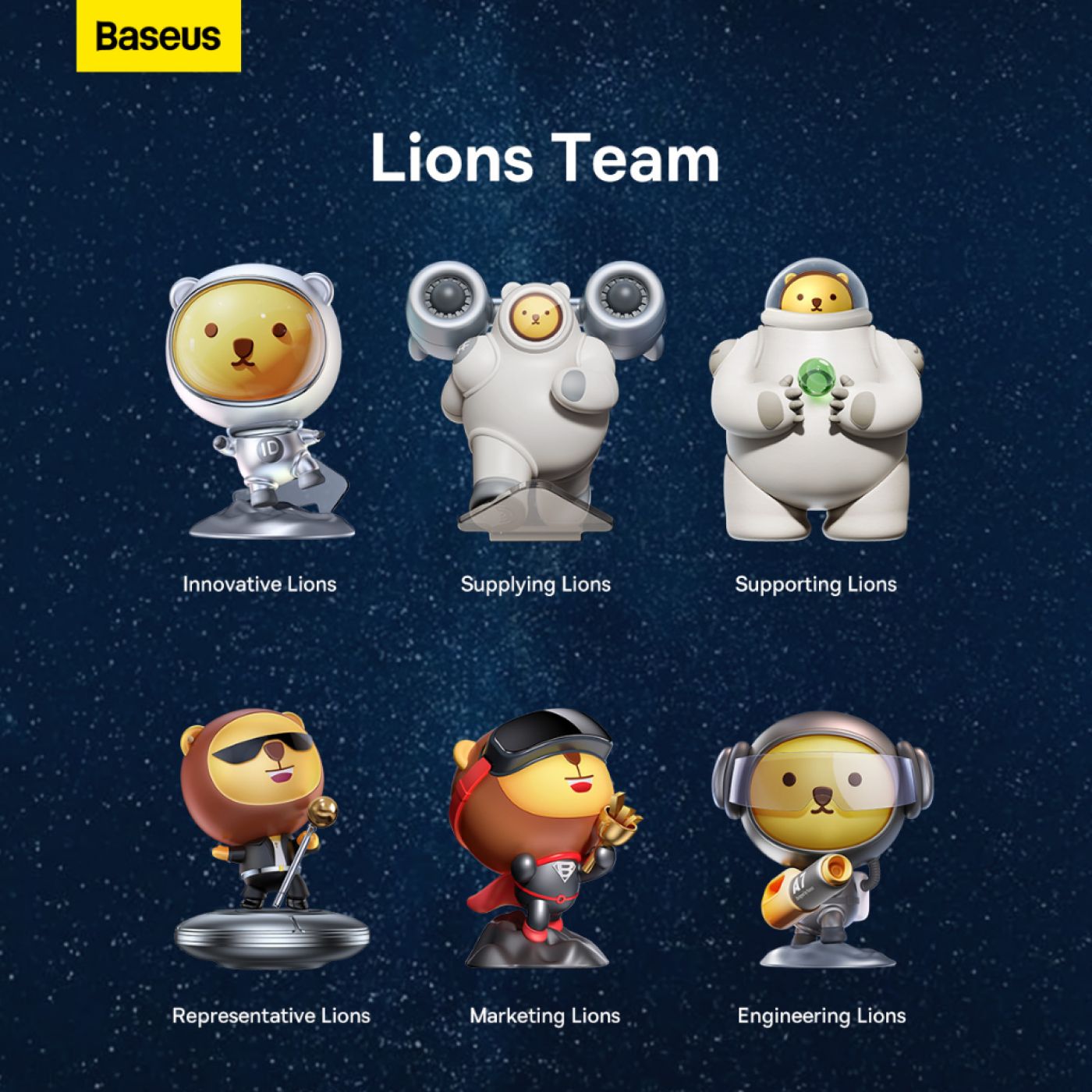 Mô hình Linh Vật Sư Tử Baseus Mascot Lion 1pcs