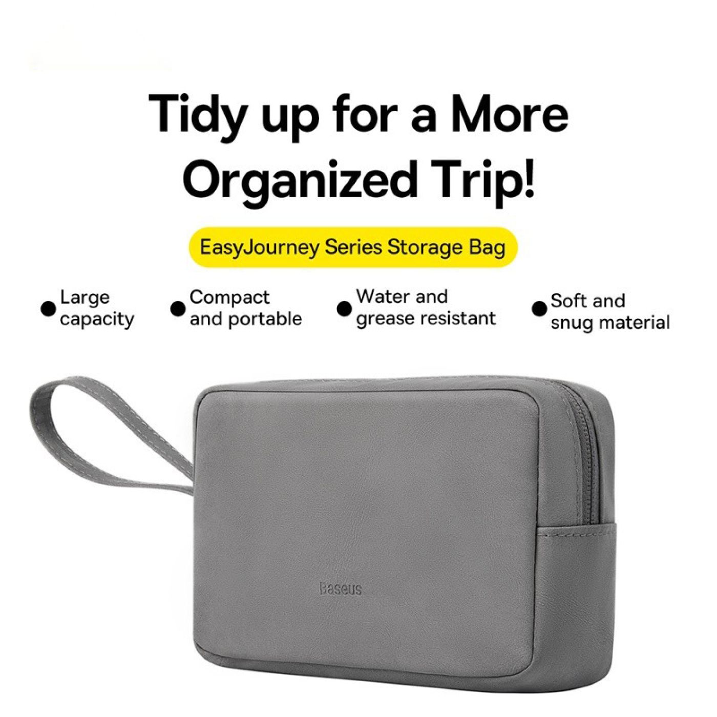 Túi Phụ Kiện Chống Thấm Nước Baseus Easy Journey Series Storage Bag (Da PU Siêu Mịn, Giặt được, Chốn