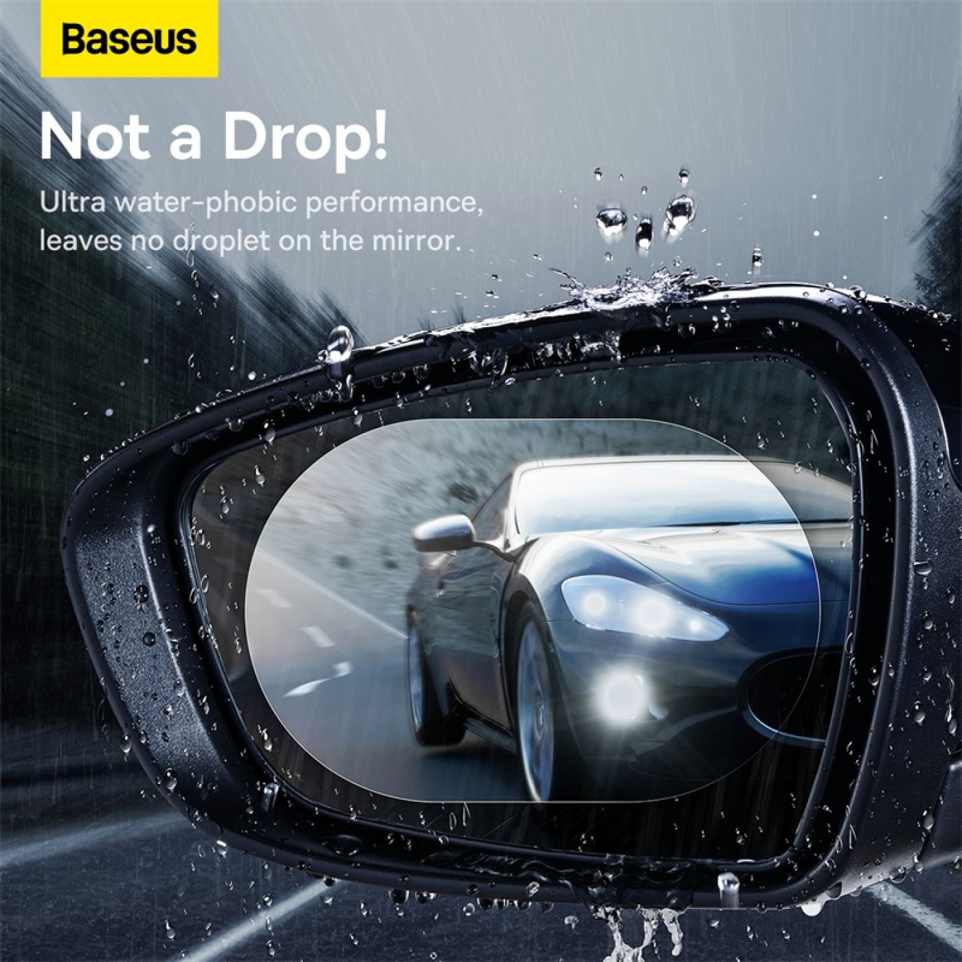 Film Dán Nano Chống Bám Nước Mưa Baseus Baseus ClearSight Rearview Mirror Waterproof Film Clear 0.27