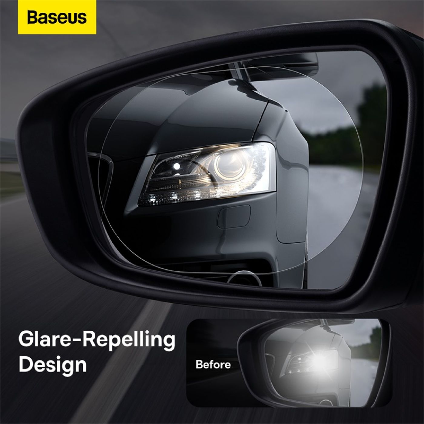 Film Dán Nano Chống Bám Nước Mưa Baseus Baseus ClearSight Rearview Mirror Waterproof Film Clear 0.27