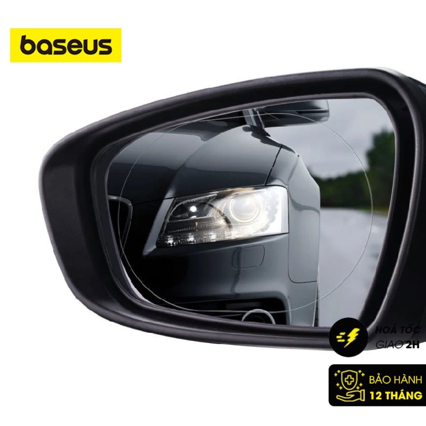 Film Dán Nano Chống Bám Nước Mưa Baseus Baseus ClearSight Rearview Mirror Waterproof Film Clear 0.27