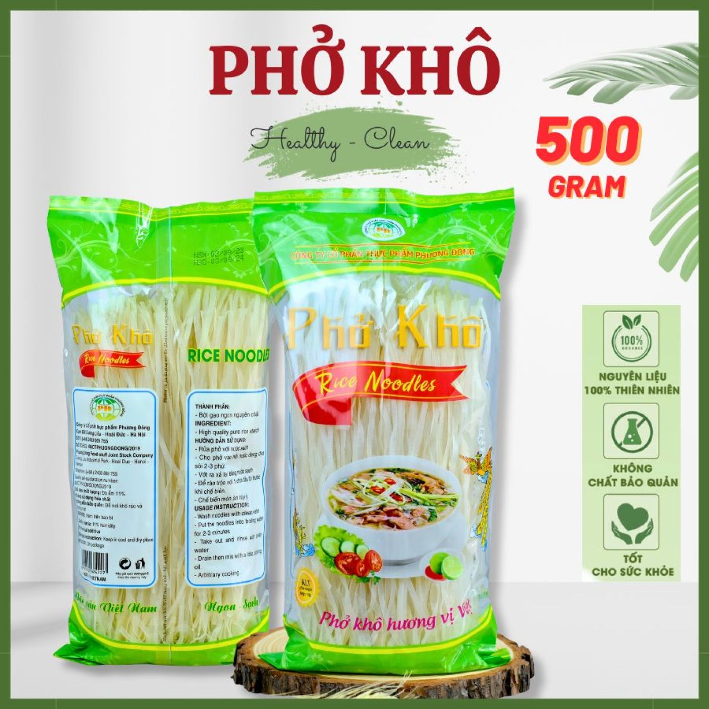 Phở khô cao cấp Phương Đông - 500G