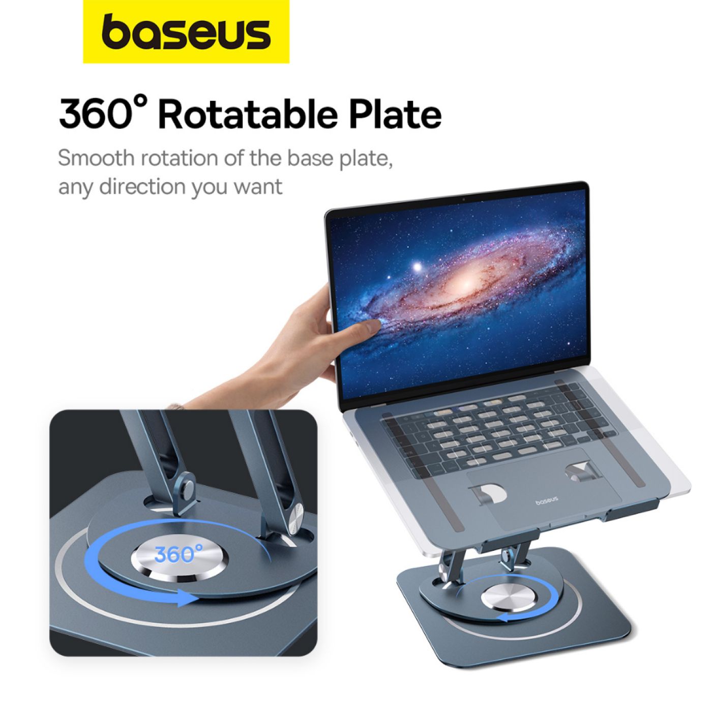 Giá Đỡ Tản Nhiệt Đa Năng Baseus UltraStable Pro Series Xoay 360 Độ Dùng cho Laptop/Macbook (Chất liệ