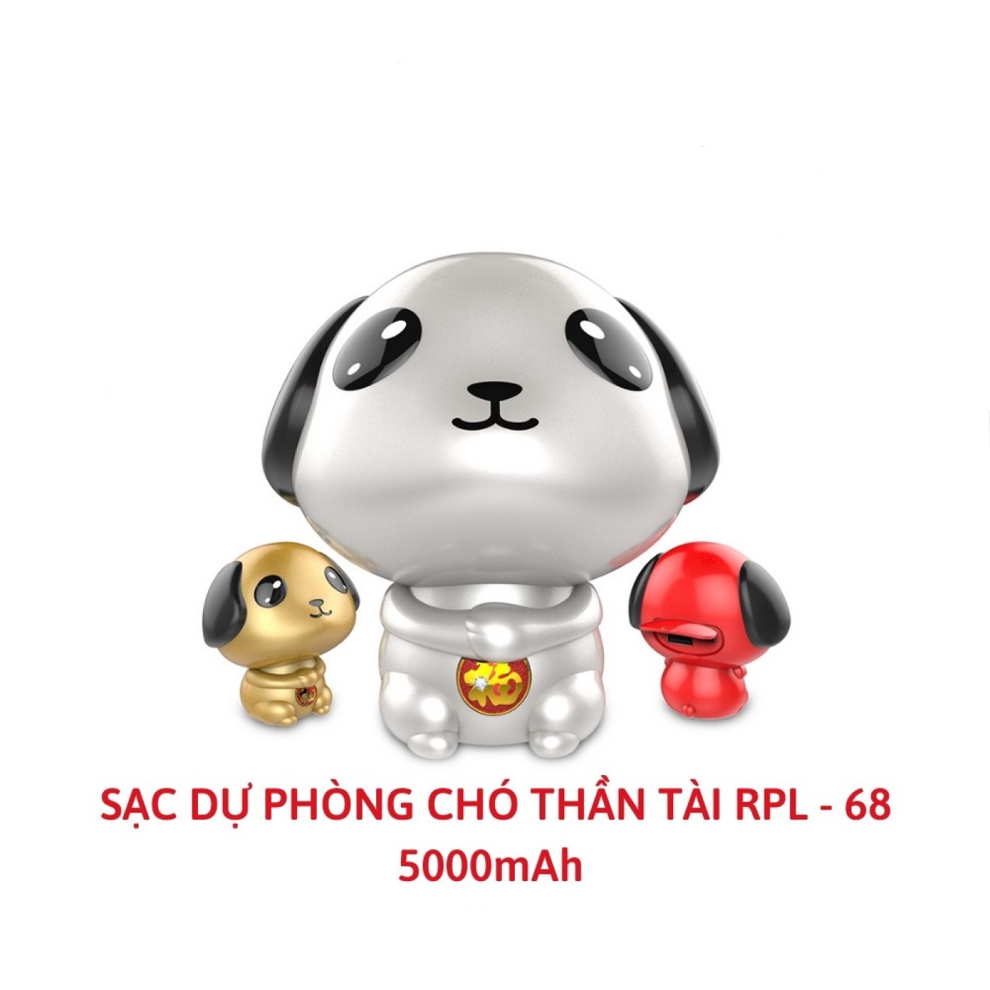 Sạc dự phòng hình chó thần tài may mắn Remax RPL - 68 (5000mAh)