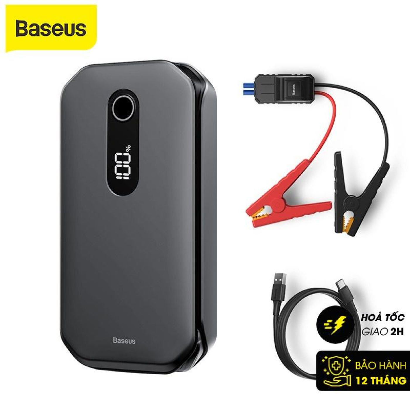 Bộ kích bình dùng cho xe hơi Baseus Super Energy Pro Car Jump Starter (5V/3A, 3in1, 12,000mAh Power