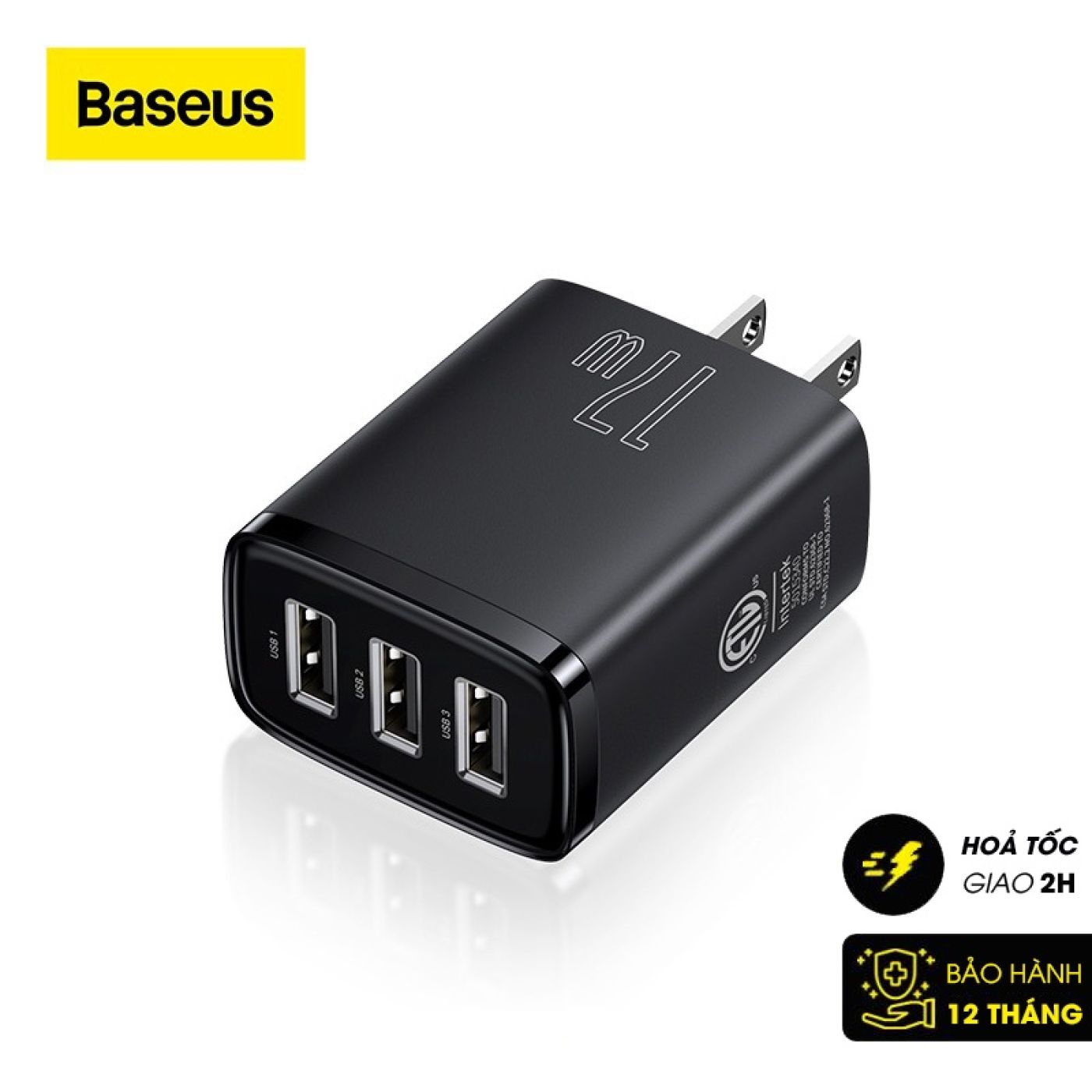 Bộ Sạc Đa Năng Baseus Compact Charger 3 Cổng Sạc 17W