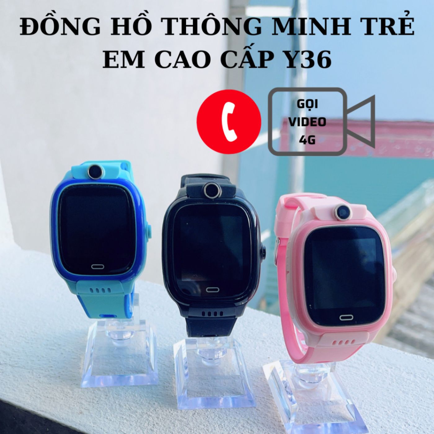 Đồng Hồ Thông Minh Trẻ Em (GỌI VIDEO) Định Vị Cao Cấp Y36 (bản 2023), Nghe Gọi Video 4G