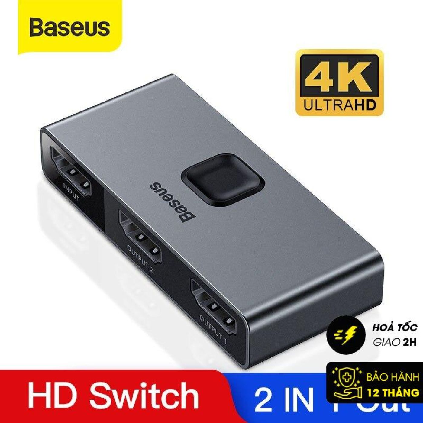 Thiết bị chia cổng HDMI 2 chiều Baseus Matrix HDMI Splitter (2 Devices to 1 Screen or 1 Device to 2