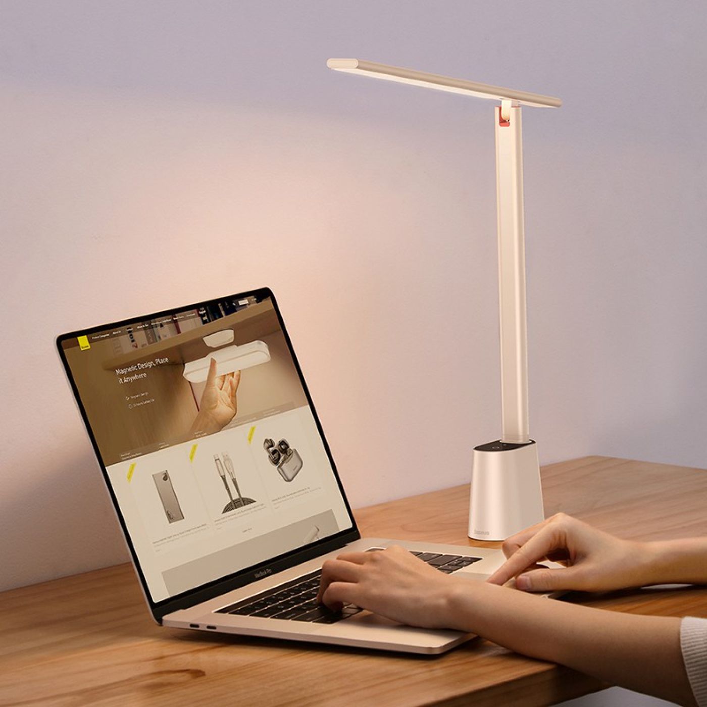 Đèn để bàn thông minh Baseus Smart Eye Series Charging Folding Reading Desk Lamp (Cảm biến ánh sáng