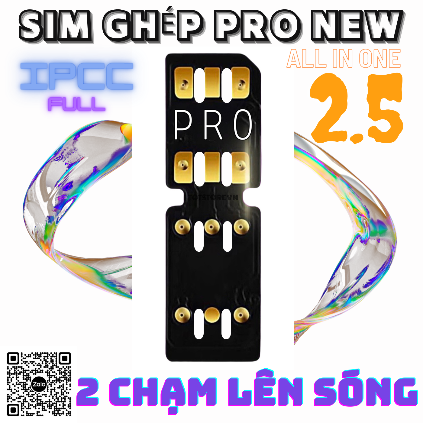 Sim ghép Pro new V2.5 All in One cho iPhone Lock tại Việt Nam