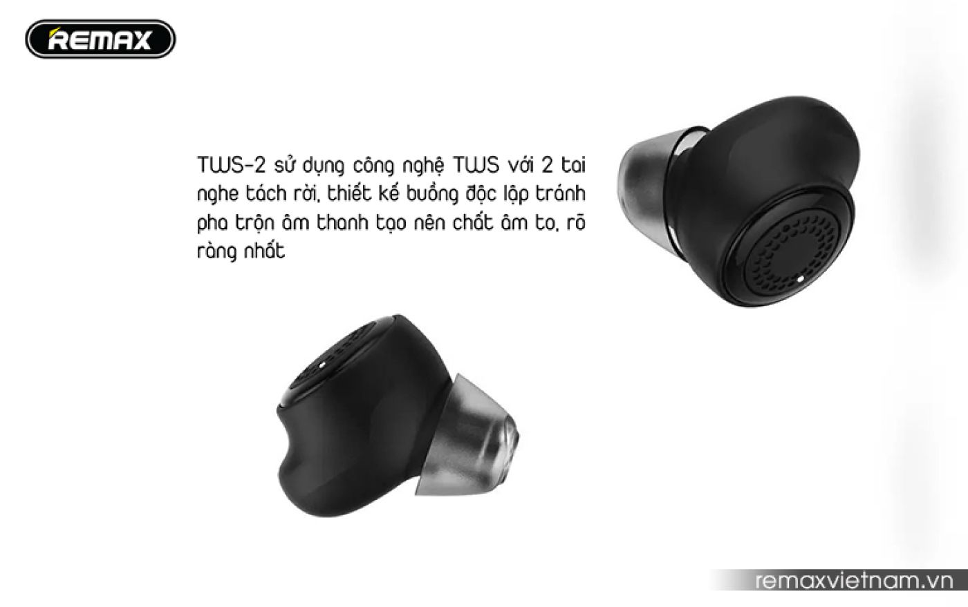 Tai nghe bluetooth cao cấp 2 tai Remax TWS 2 kết nối bluetooth 4.2