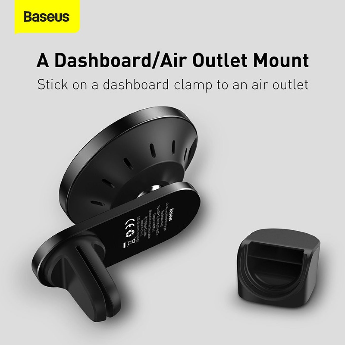 Đế giữ điện thoại tích hợp nam châm và Sạc không dây dùng trên xe ô tô Baseus Big Energy Car Mount W