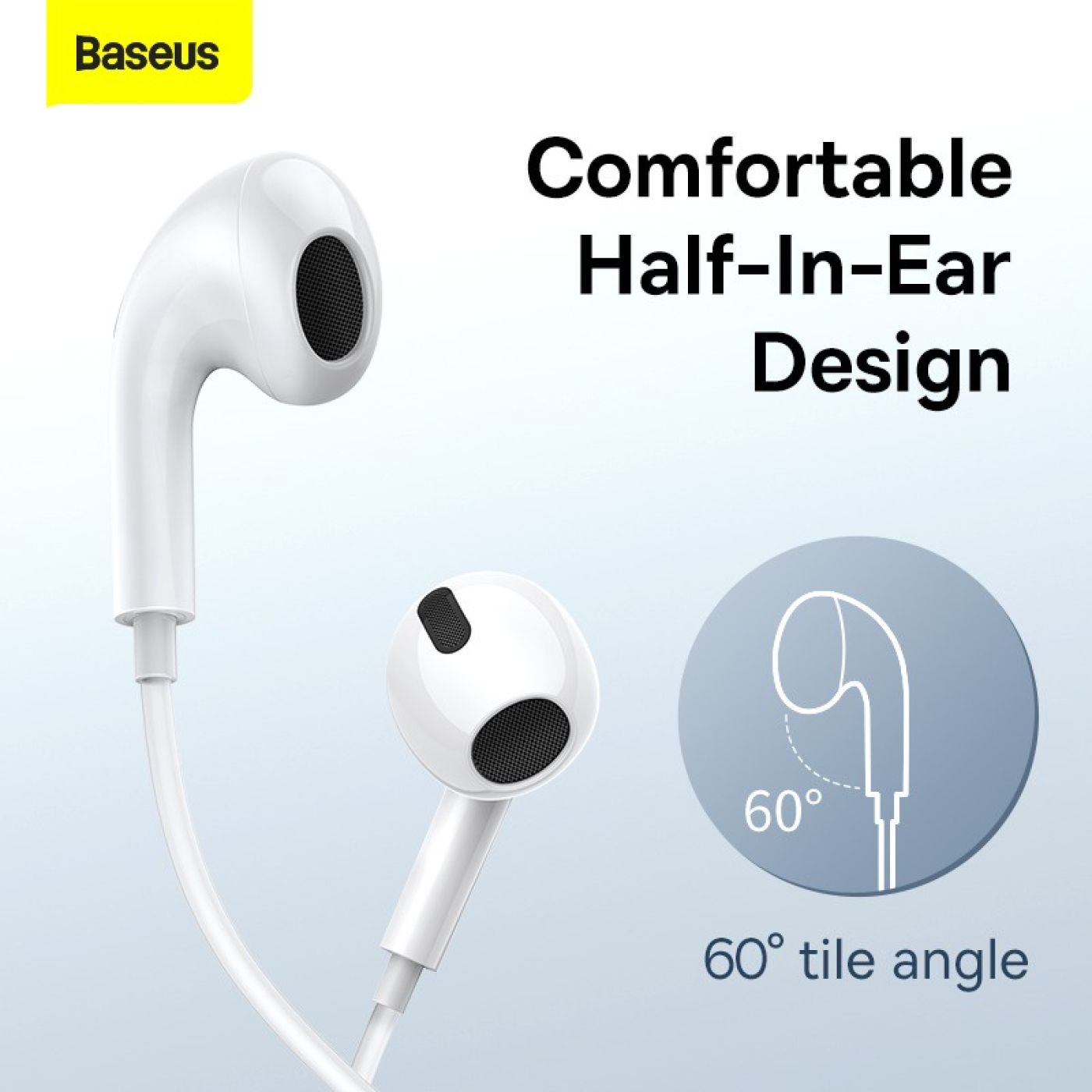 Tai nghe Type-C Baseus Encok lateral in-ear Wired Earphone C17 Cho Smartphone/Tablet