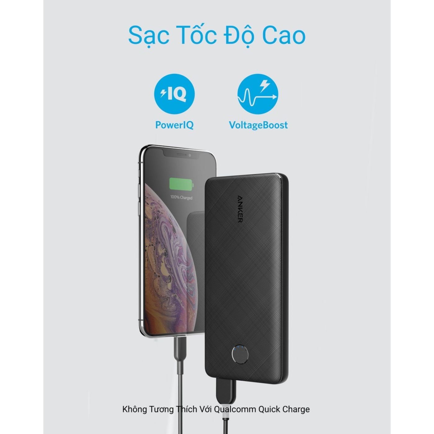 Pin Sạc Dự Phòng Anker PowerCore Slim II 10000mAh - A1229 new