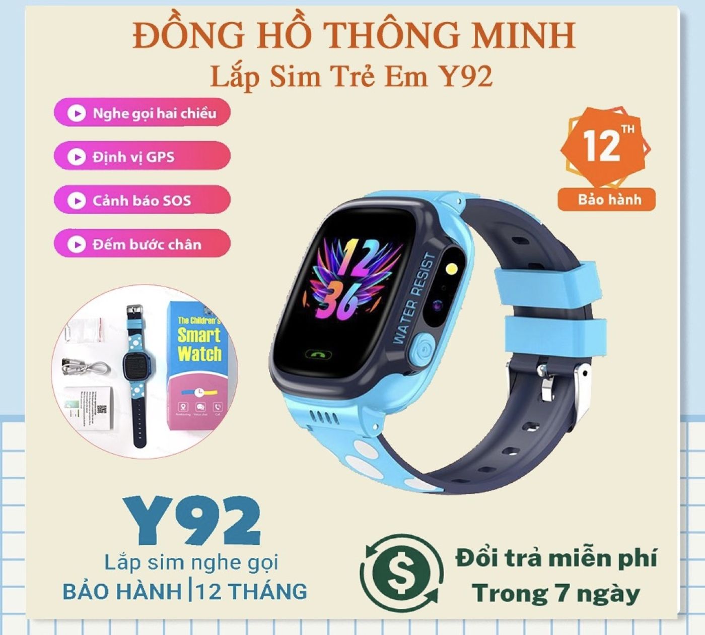 (mẫu 2023) Đồng hồ thông mình cho bé