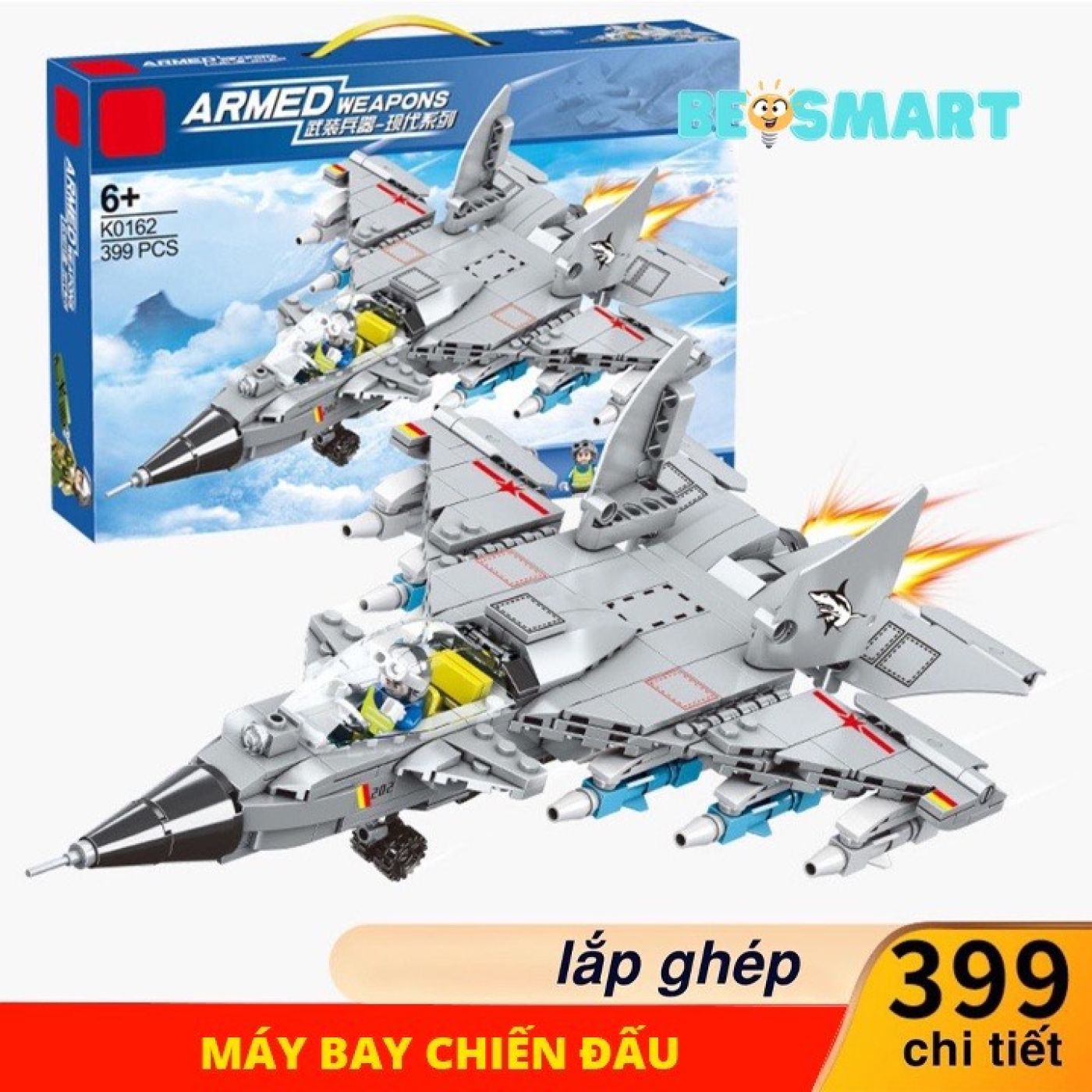 Bộ Lego lắp ghép máy bay chiến đấu 399 chi tiết cho bé thỏa sức sáng tạo