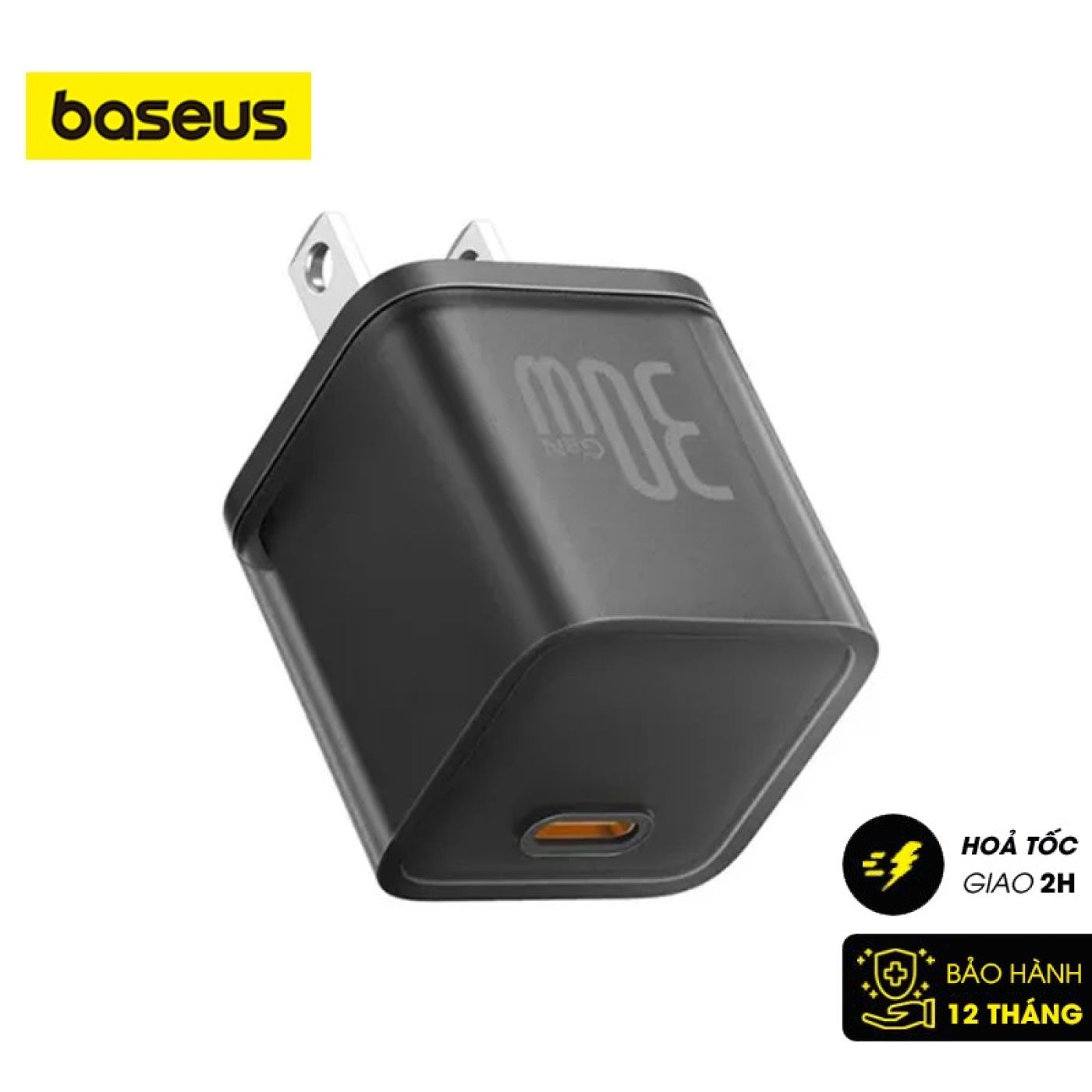 Củ Sạc Nhanh Baseus GaN5S Fast Charger 1C 30W Cho i.P 15 14 13 Pro Max (Nhỏ gọn, sạc nhanh PD/Quick