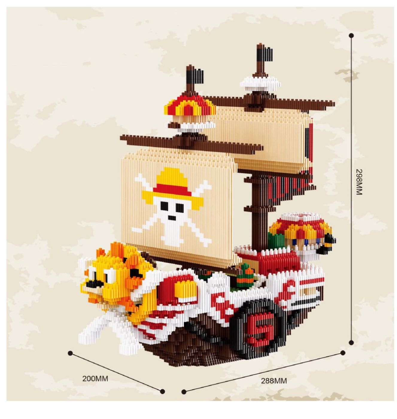 Lego lắp ghép Tàu Sunny One Piece 3168 chi tiết