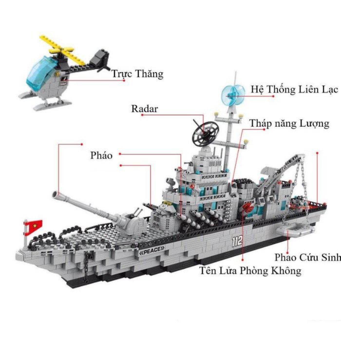 (order giao 20/1) Lego tàu chiến 1560 chi tiết cao cấp giá rẻ, đồ chơi lắp ráp mô hình