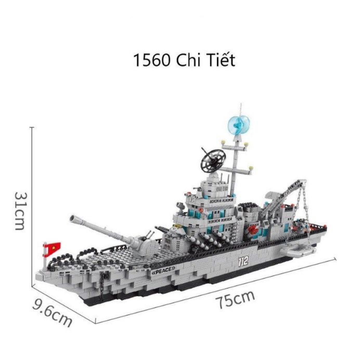 (order giao 20/1) Lego tàu chiến 1560 chi tiết cao cấp giá rẻ, đồ chơi lắp ráp mô hình