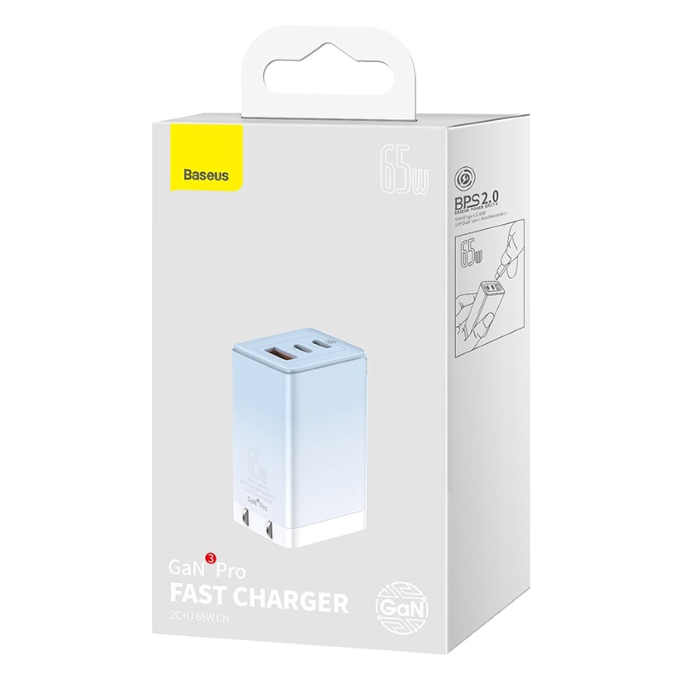 Bộ sạc nhanh Baseus GaN5 Pro Quick Charger 65W (Type Cx2 + USB , PD3.0/ PPS/ QC4.0/ SCP/FCP Multi Qu