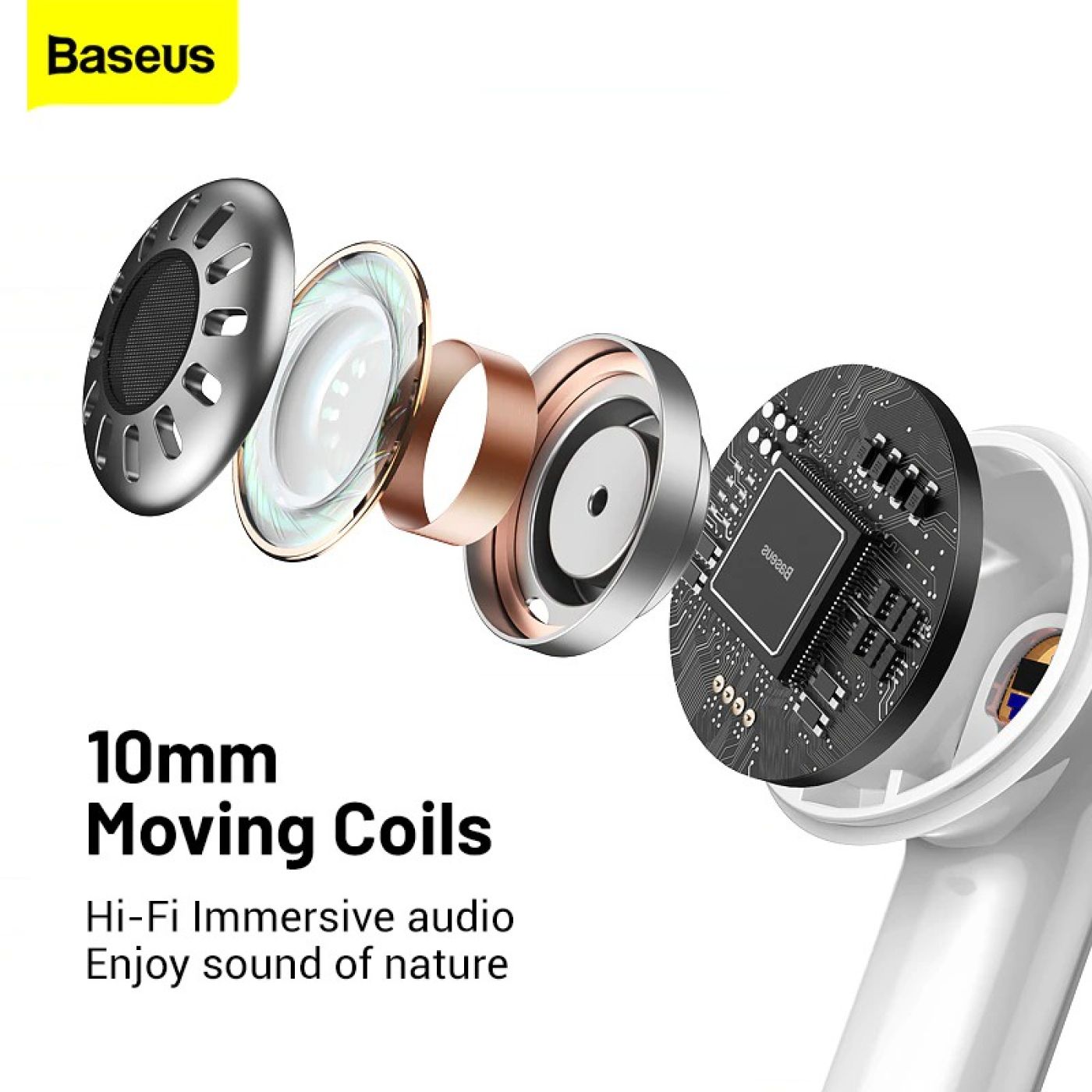 Tai nghe Bluetooth Baseus Encok W3 TWS (Bluetooth 5.0, 4h continuously listen, Noise reduction, IP55