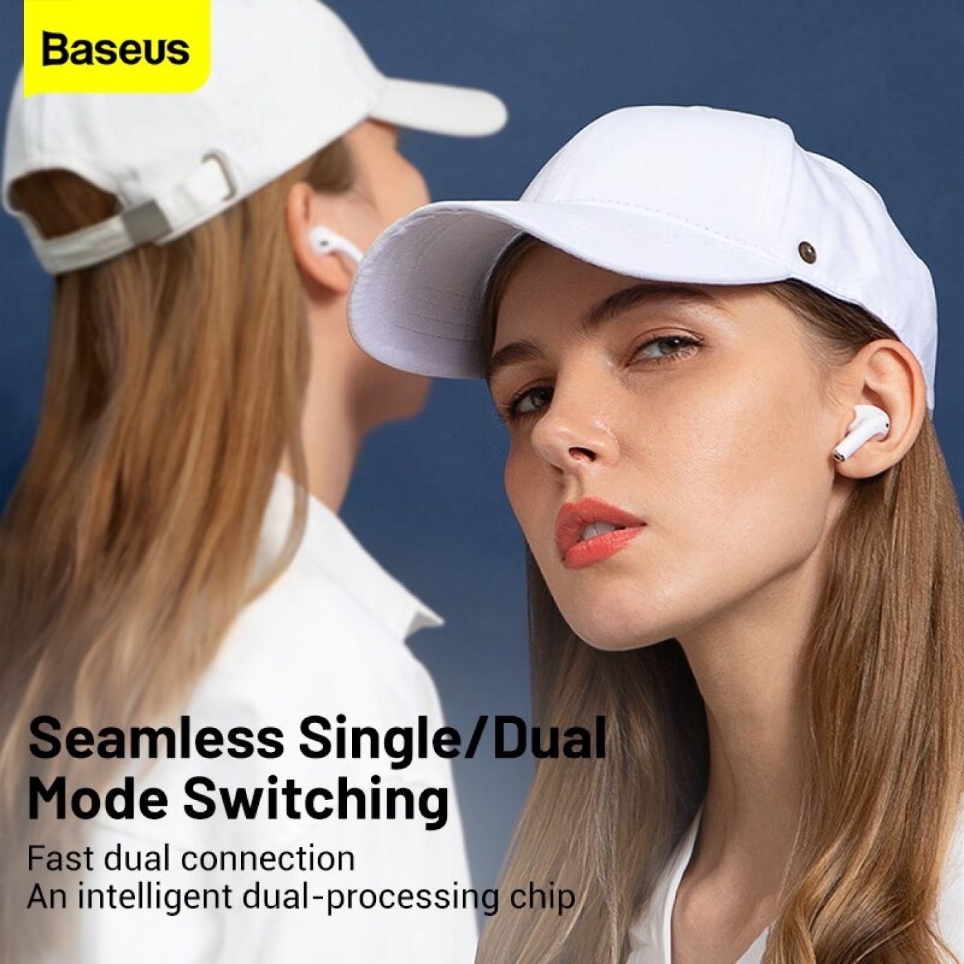 Tai nghe Bluetooth Baseus Encok W3 TWS (Bluetooth 5.0, 4h continuously listen, Noise reduction, IP55