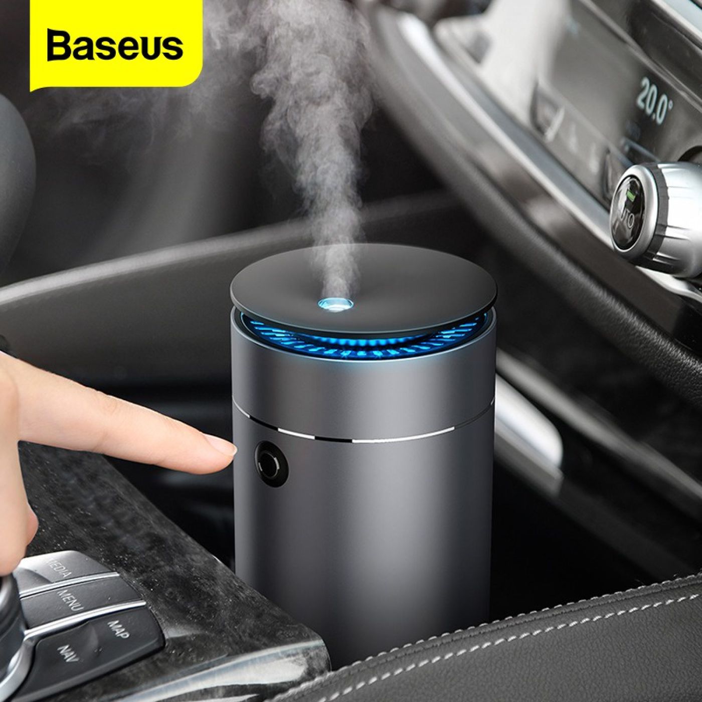 Máy phun sương tạo ẩm, xông tinh dầu mini dùng cho xe hơi Baseus Time Aromatherapy Humidifier 75ml