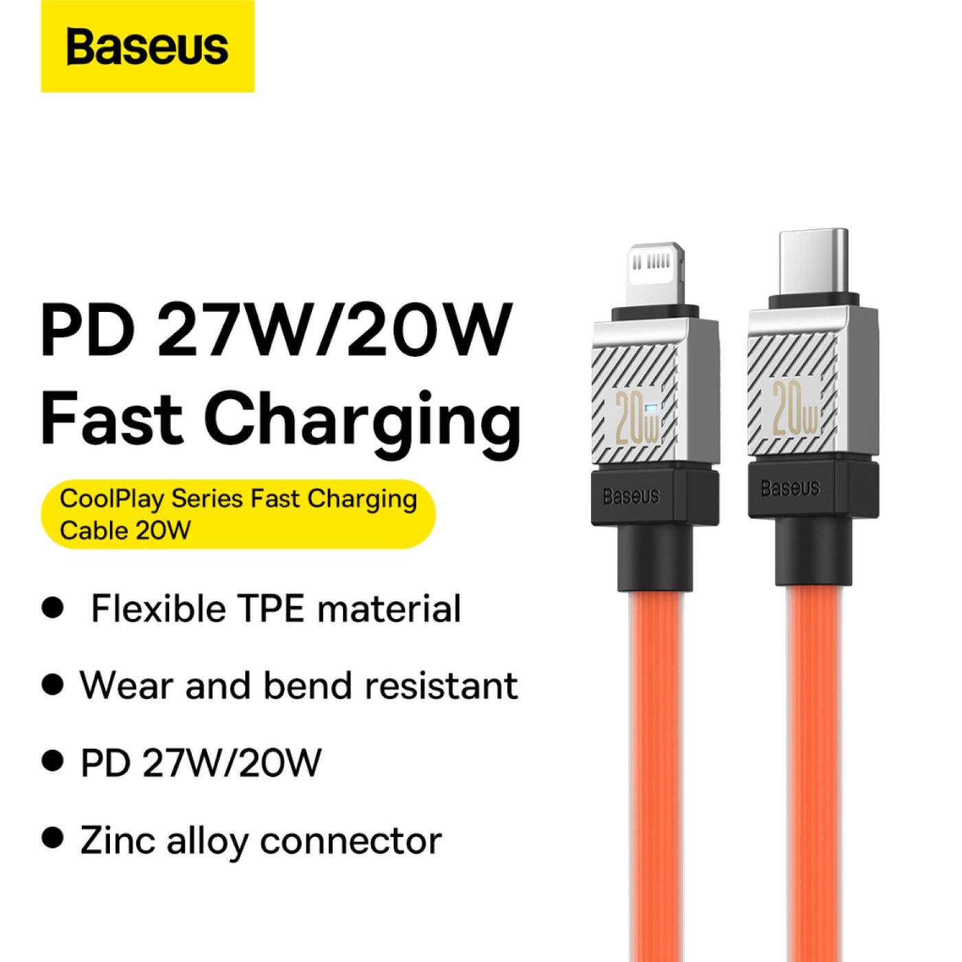 Cáp Sạc Nhanh Baseus CoolPlay Series Type C to L.i.g.h.t.n.i.n.g PD20W Fast Charging Cable Dùng Cho