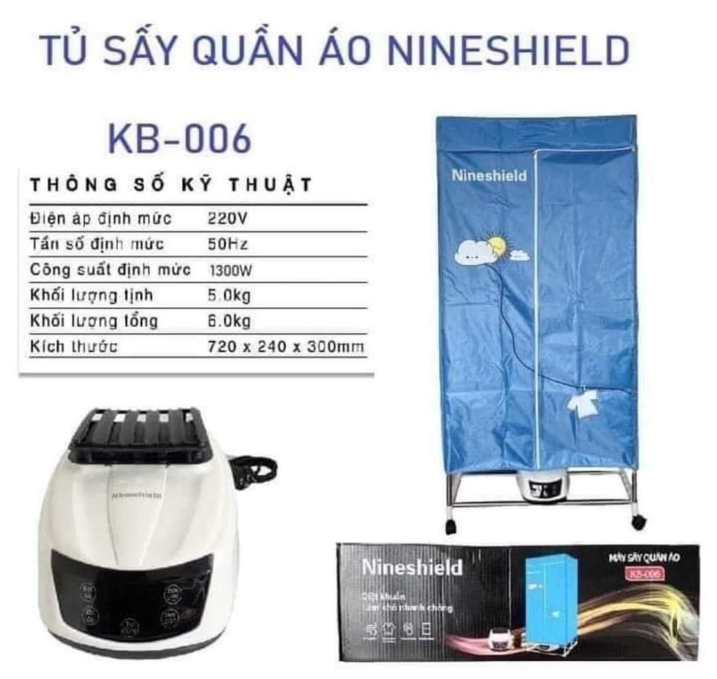 TỦ SẤY QUẦN QUẦN ÁO NINESHIELD