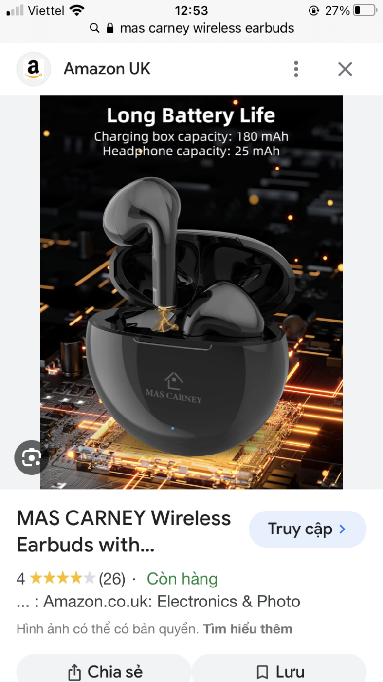 Tai nghe Bluetooth Mas Carney