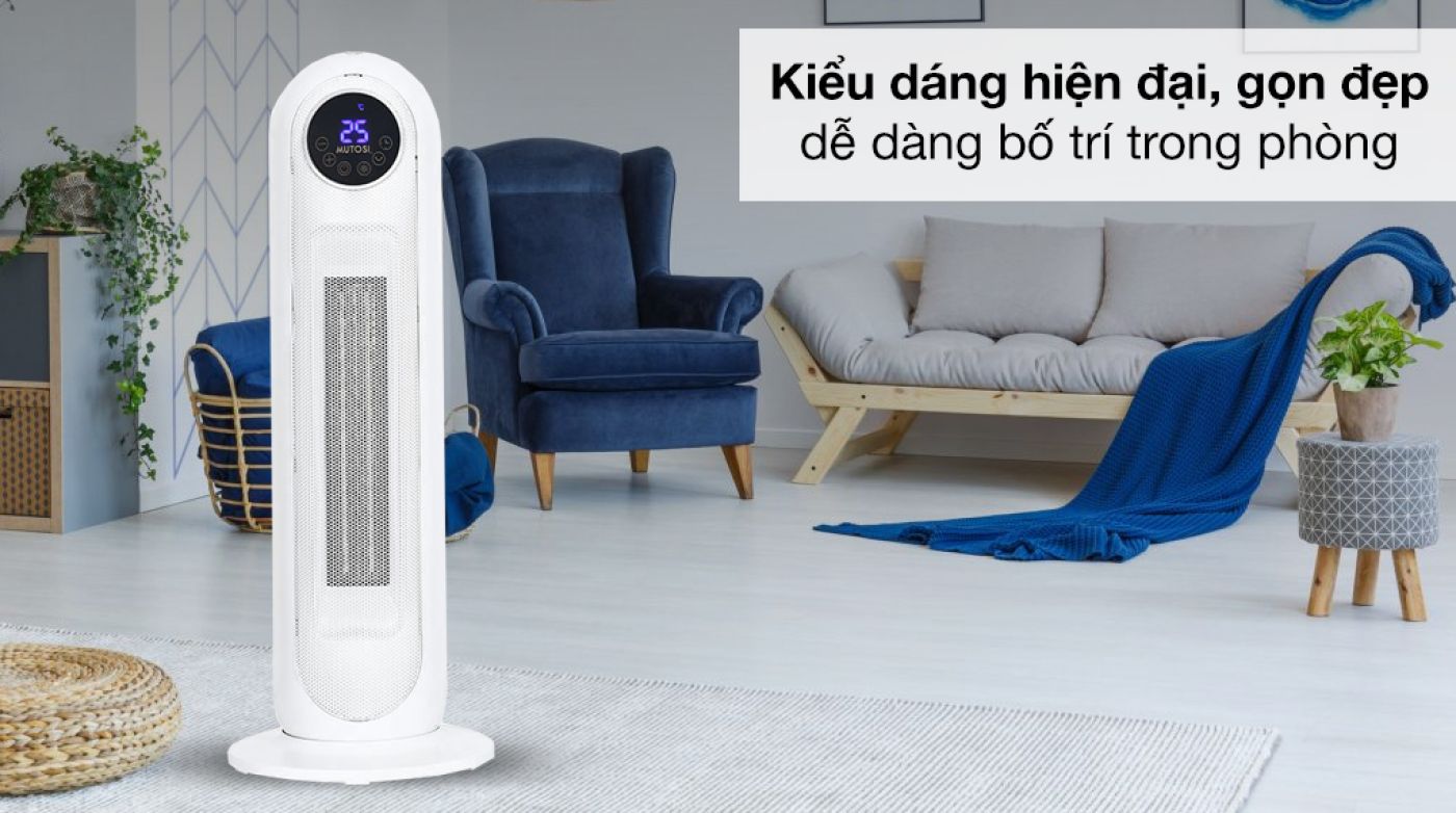 Quạt sưởi gốm ceramic Mutosi MCH-2200