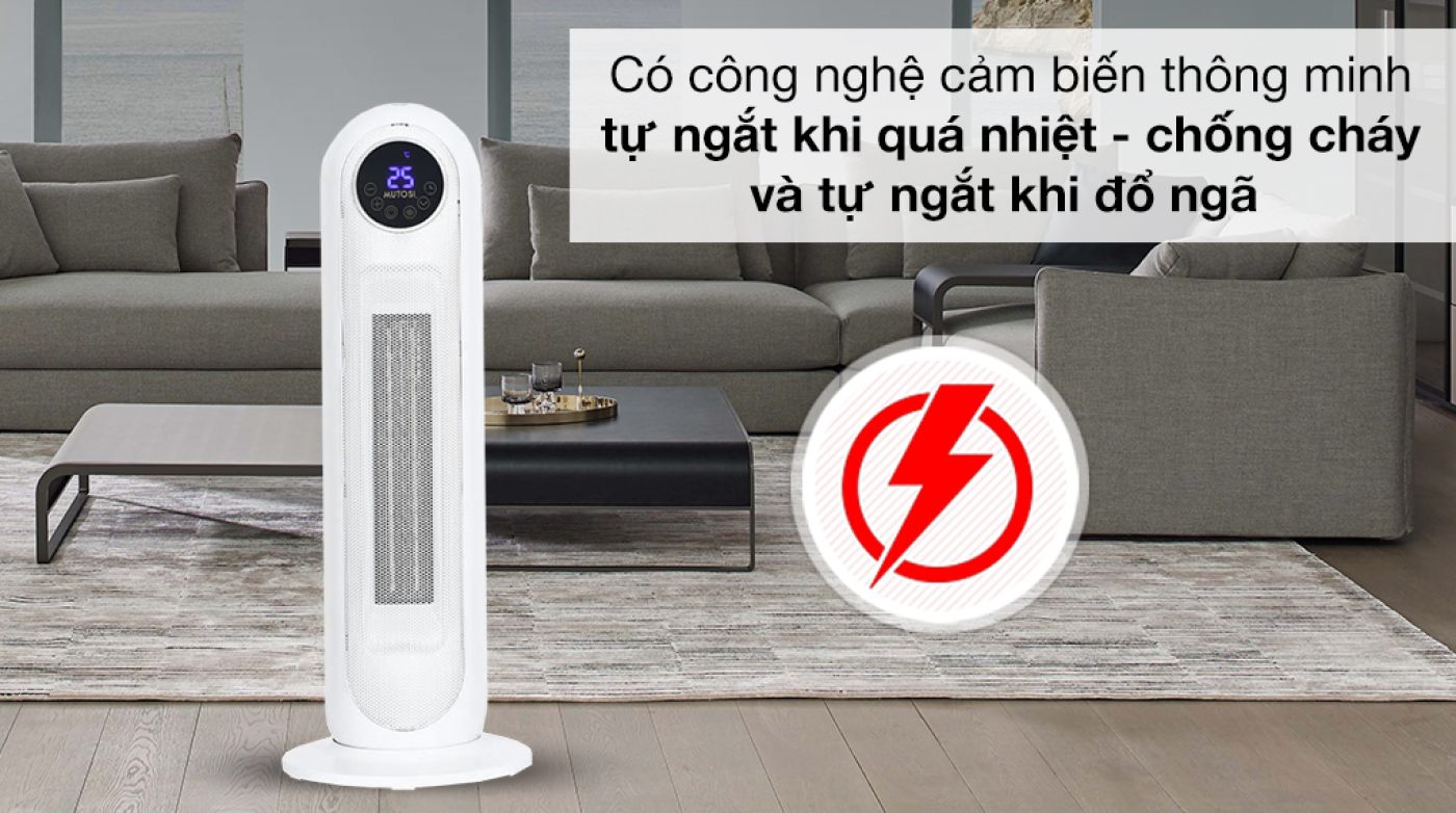 Quạt sưởi gốm ceramic Mutosi MCH-2200