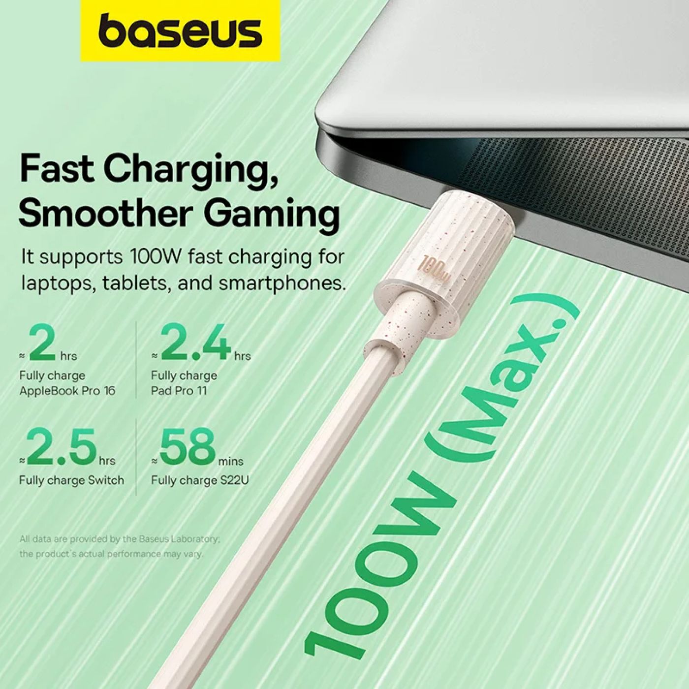 Baseus Habitat Series Fast Charging Cable Type-C to Type-C 100W Cho i.P 15 S.a.m.S.u.n.g M.a.c.b.o.o