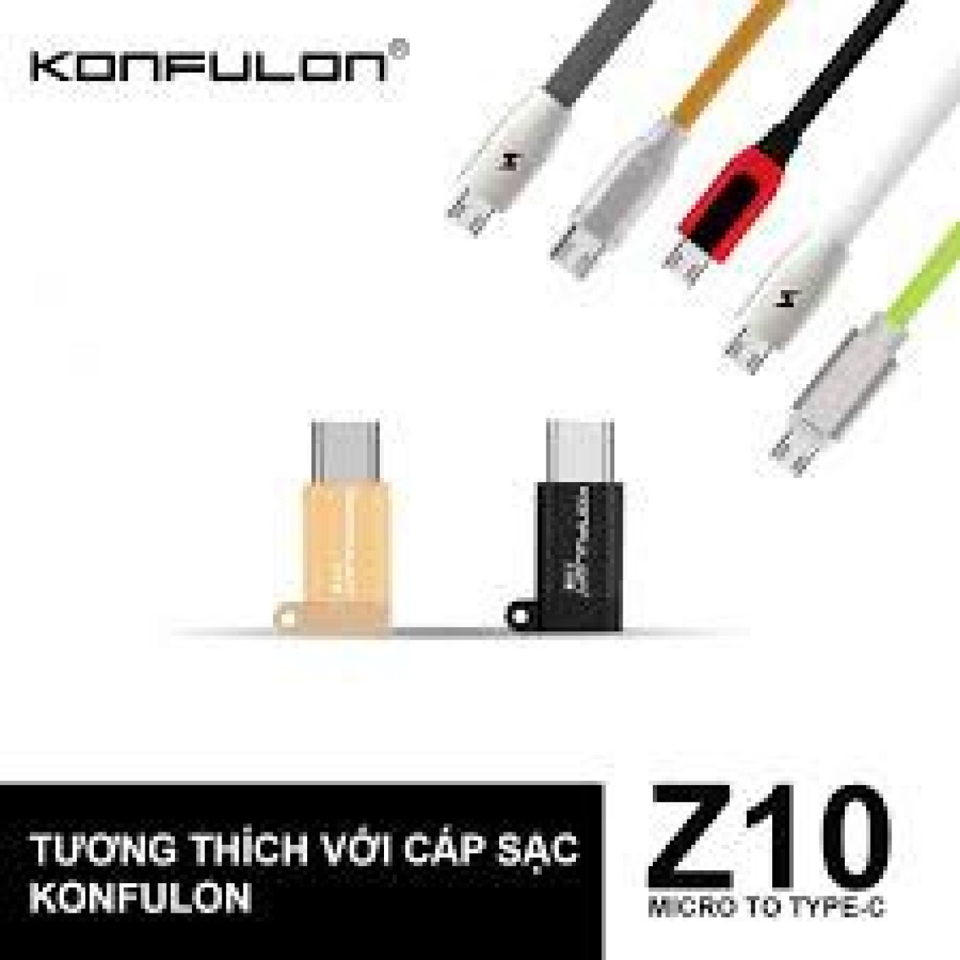 Đầu chuyển đổi Konfulon Z10 từ cổng MicroUSB ra cổng Type-C