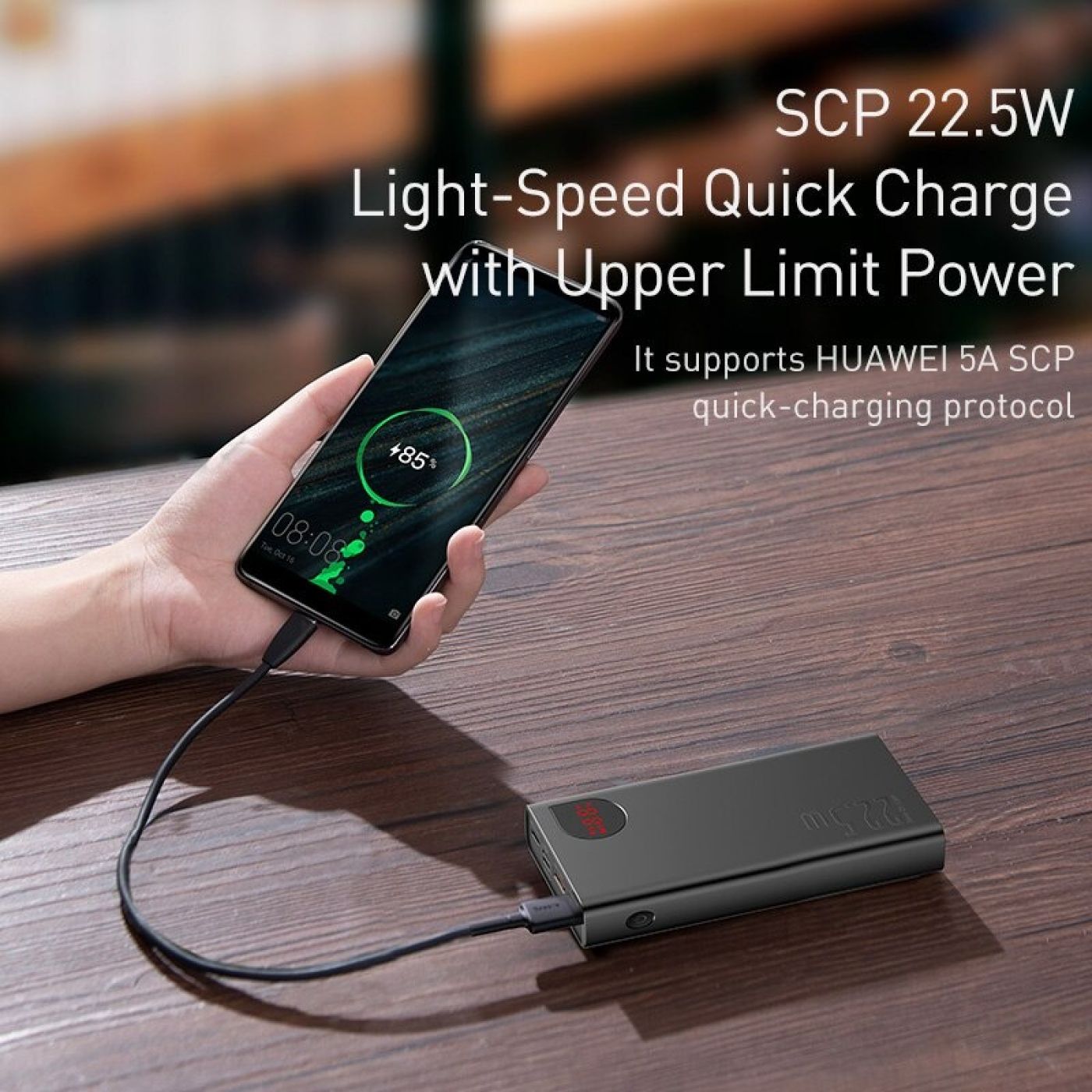 Pin dự phòng sạc nhanh, vỏ kim loại Baseus Adaman Metal Digital Display Quick Charge Power Bank