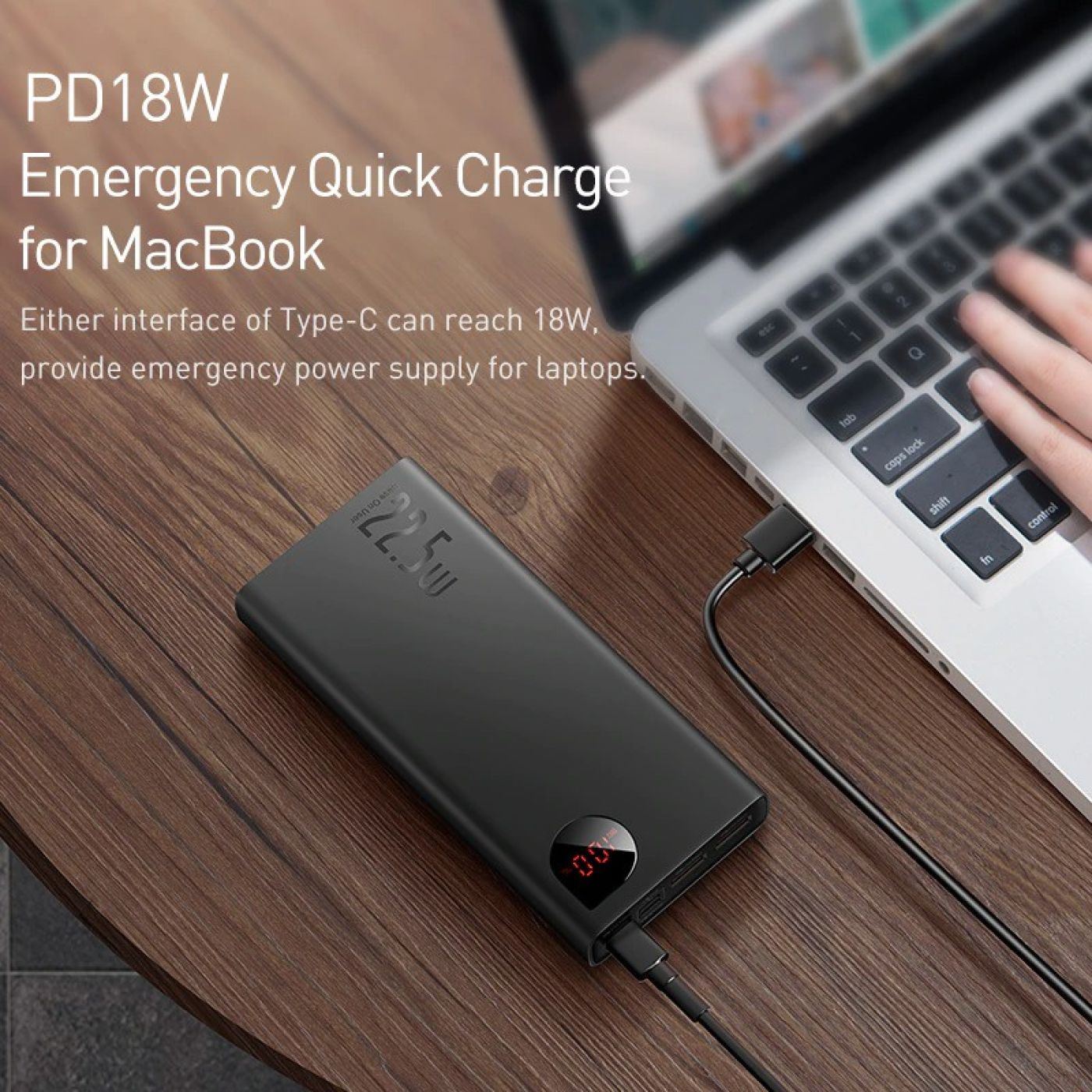 Pin dự phòng sạc nhanh, vỏ kim loại Baseus Adaman Metal Digital Display Quick Charge Power Bank