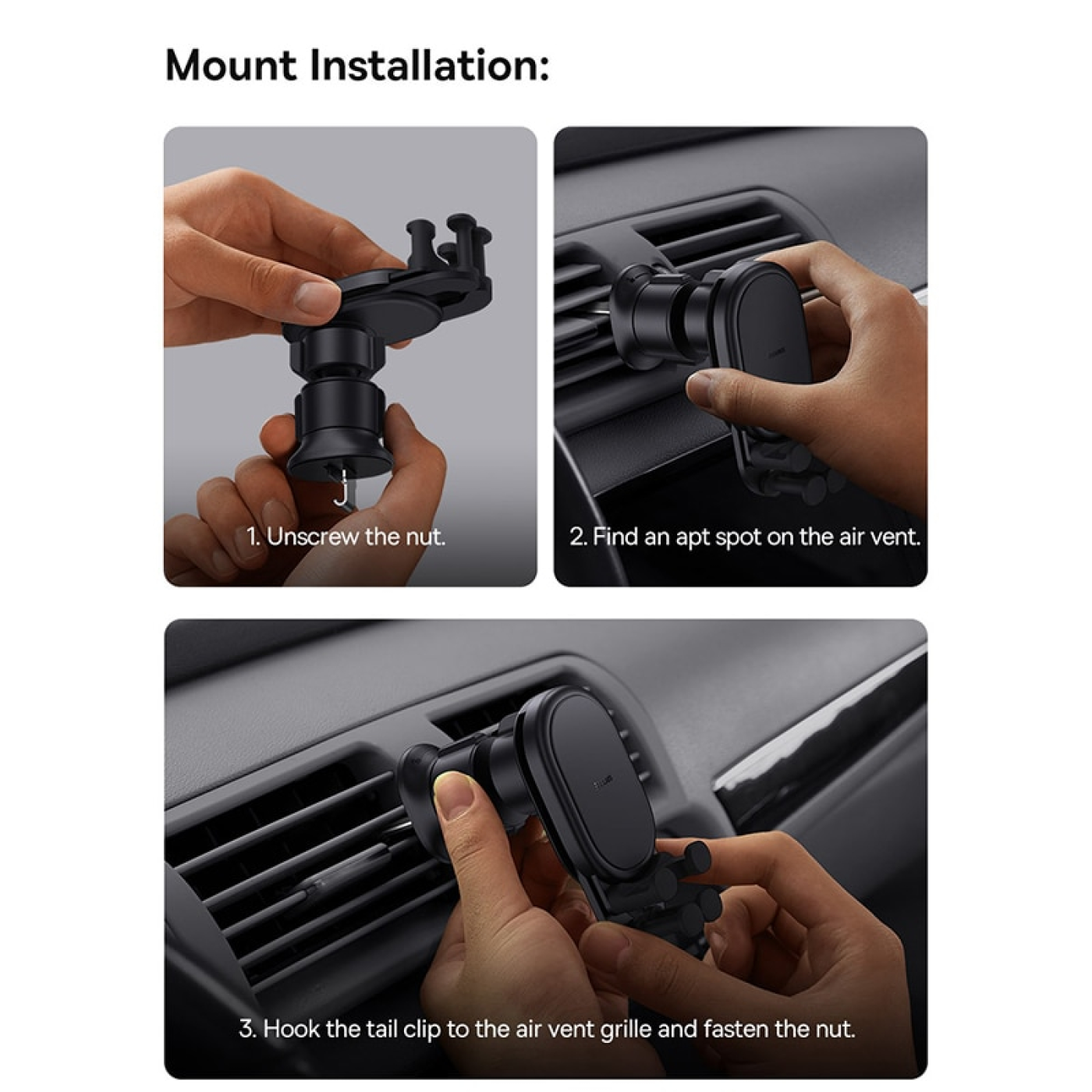 Giá Đỡ Điện Thoại Trên Ô Tô Baseus Stable Gravitational Wireless Charging Car Mount Pro 15W