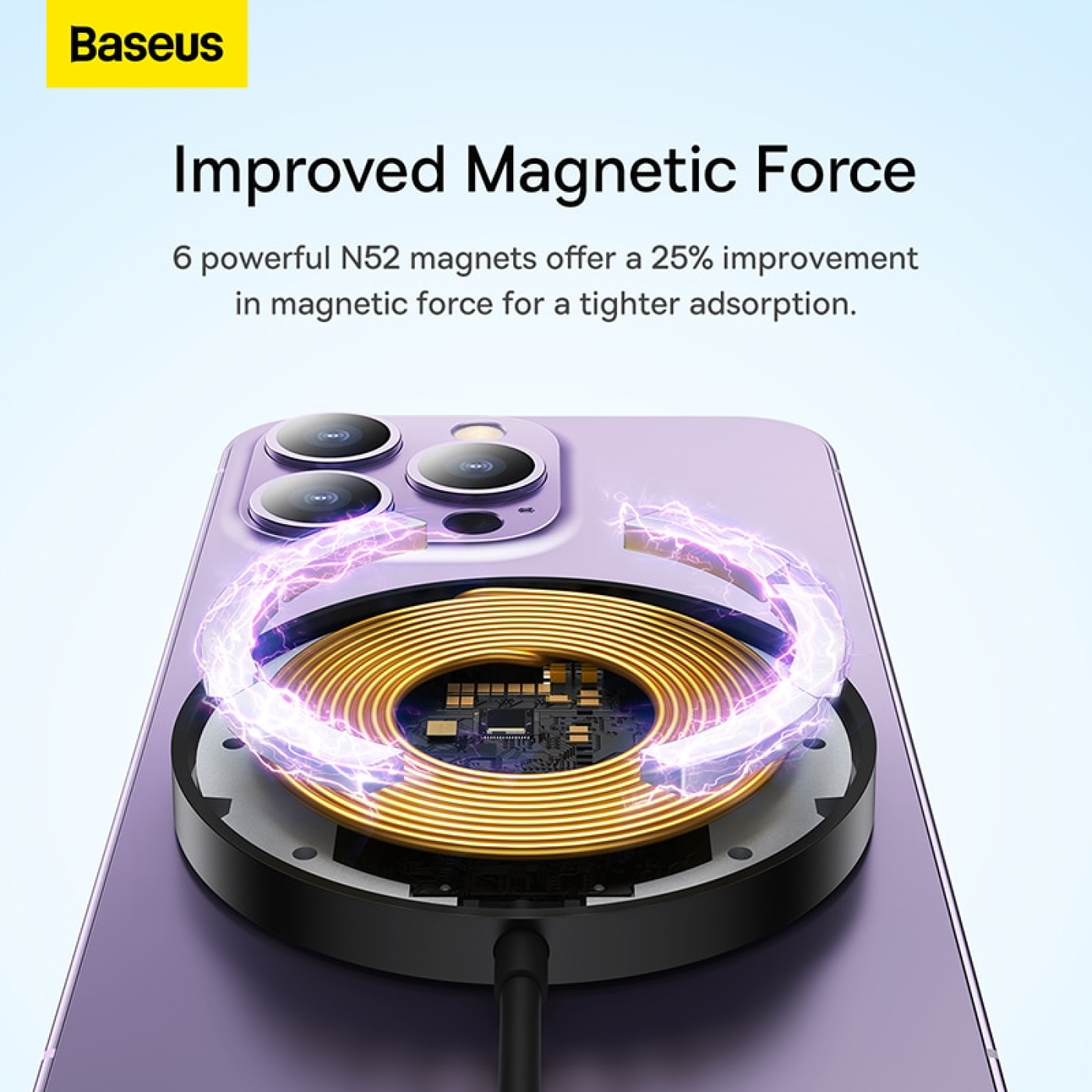 Đế Sạc Không Dây Baseus Simple Mini3 Magnetic Wireless Charger 15W