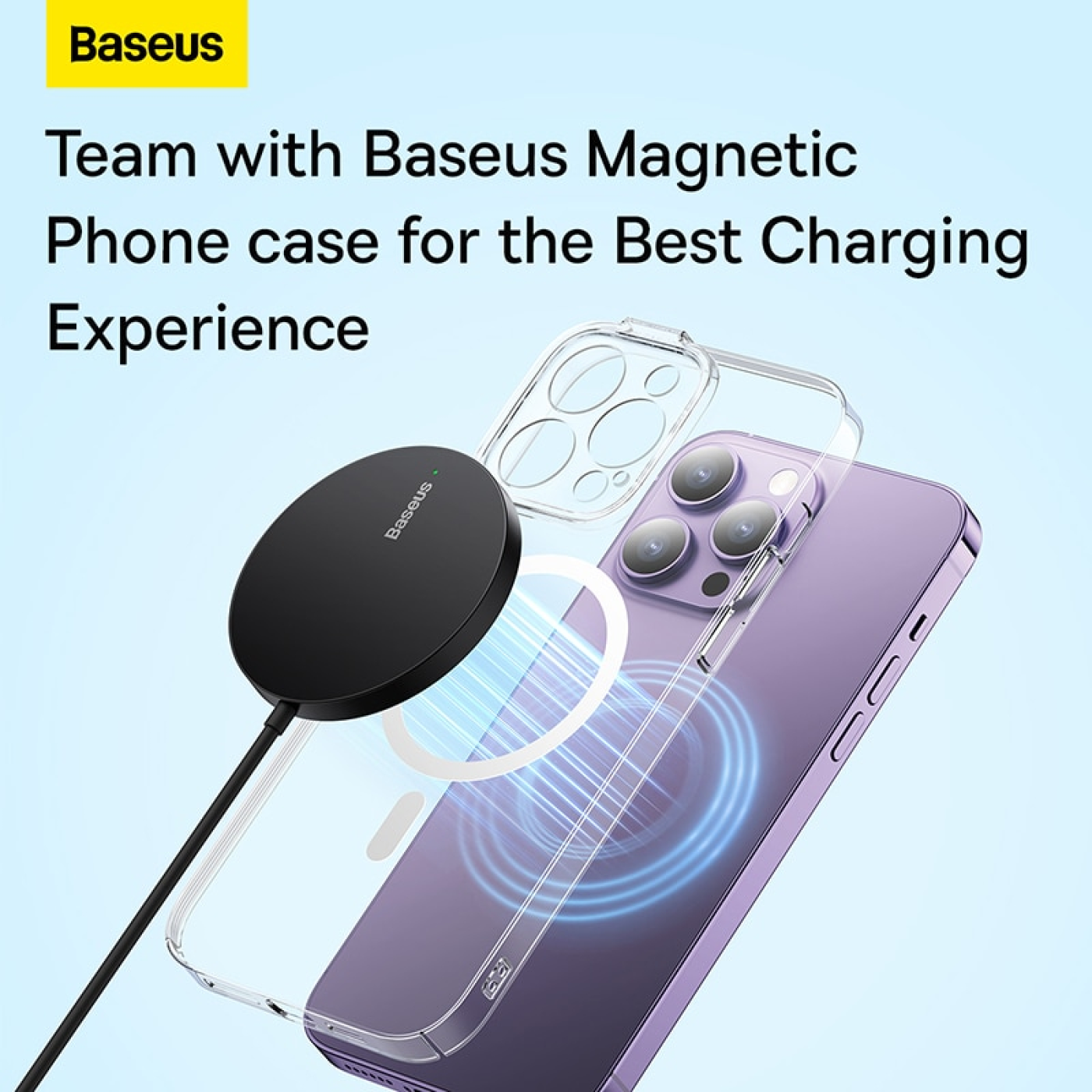 Đế Sạc Không Dây Baseus Simple Mini3 Magnetic Wireless Charger 15W