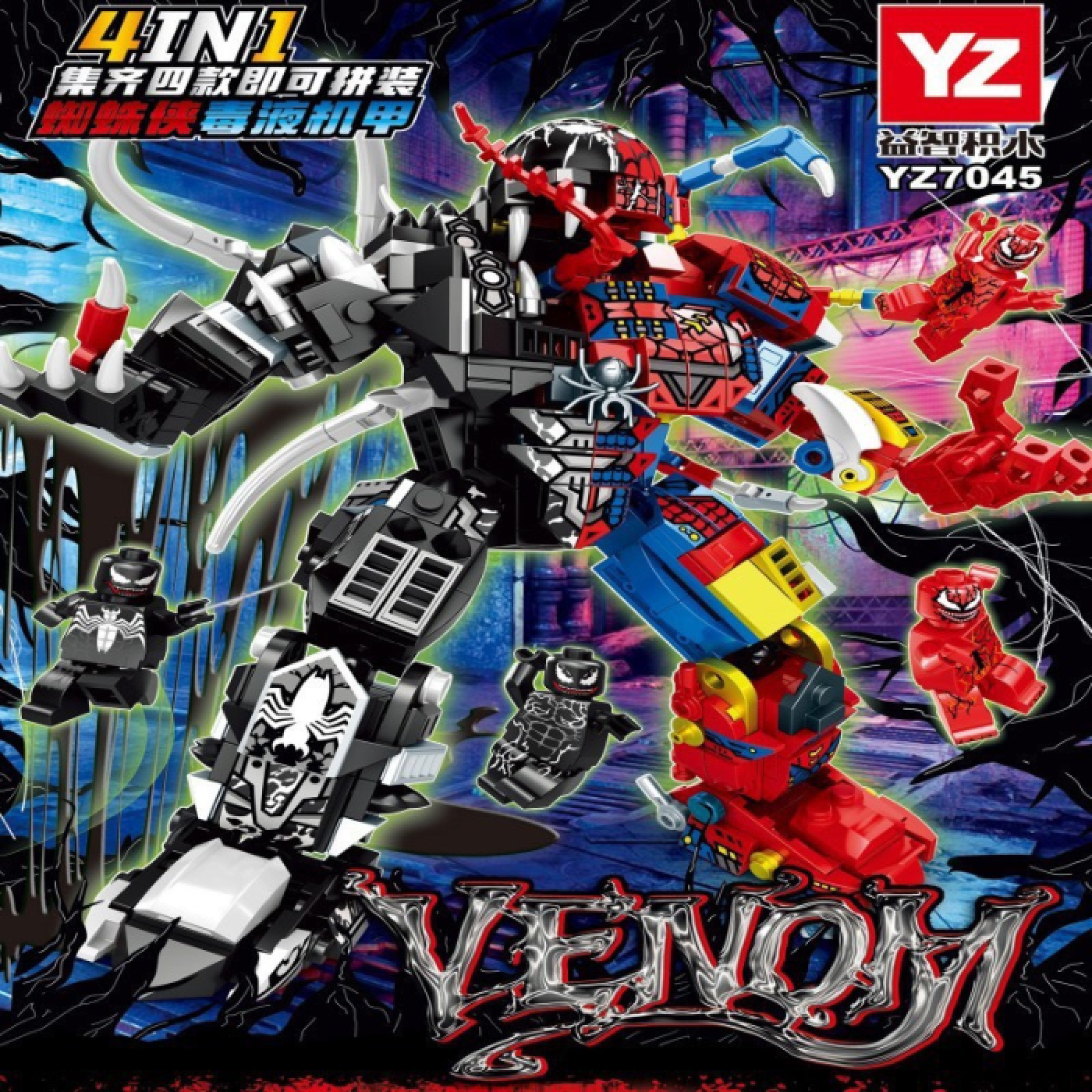 Lego lắp ráp SPIDER MAN - VENOM 763 chi tiết (bao gồm 4 hộp nhỏ ghép thành)