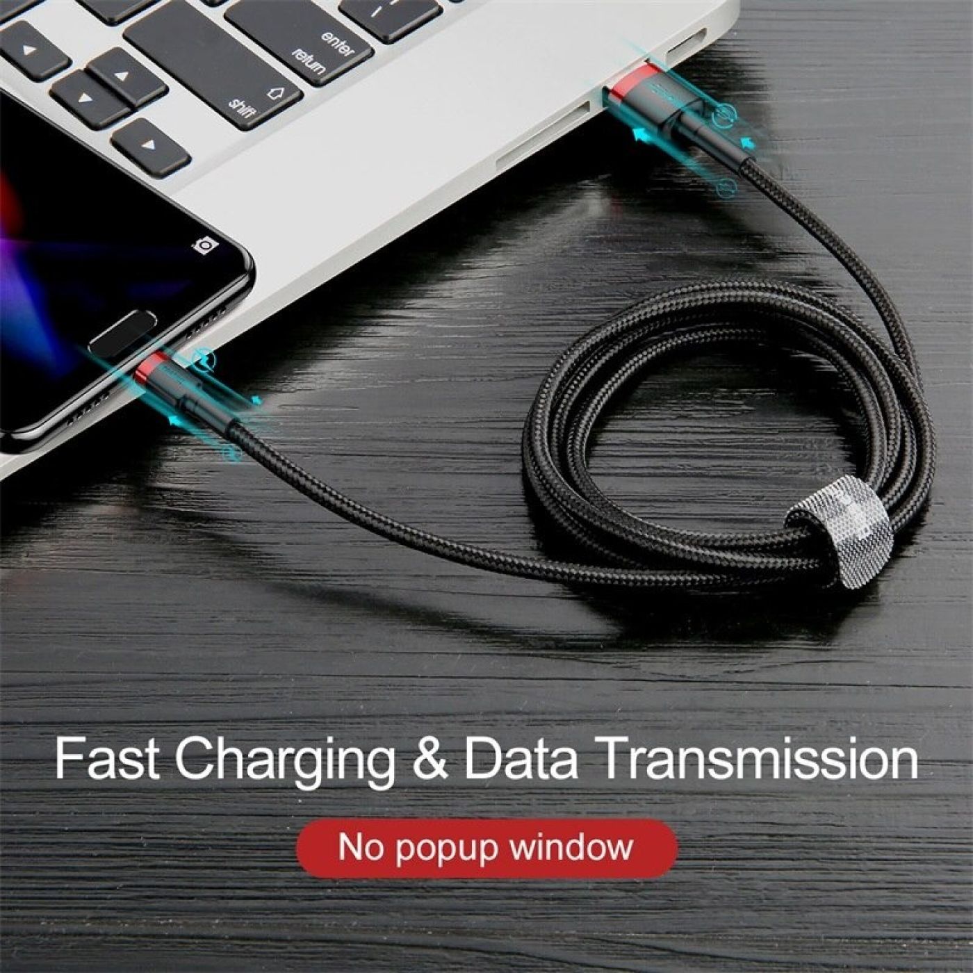 Cáp sạc nhanh Baseus Cafule Micro USB cho Smartphone Android Samsung/ Xiaomi/ Oppo/ Asus/ Huawei (2.