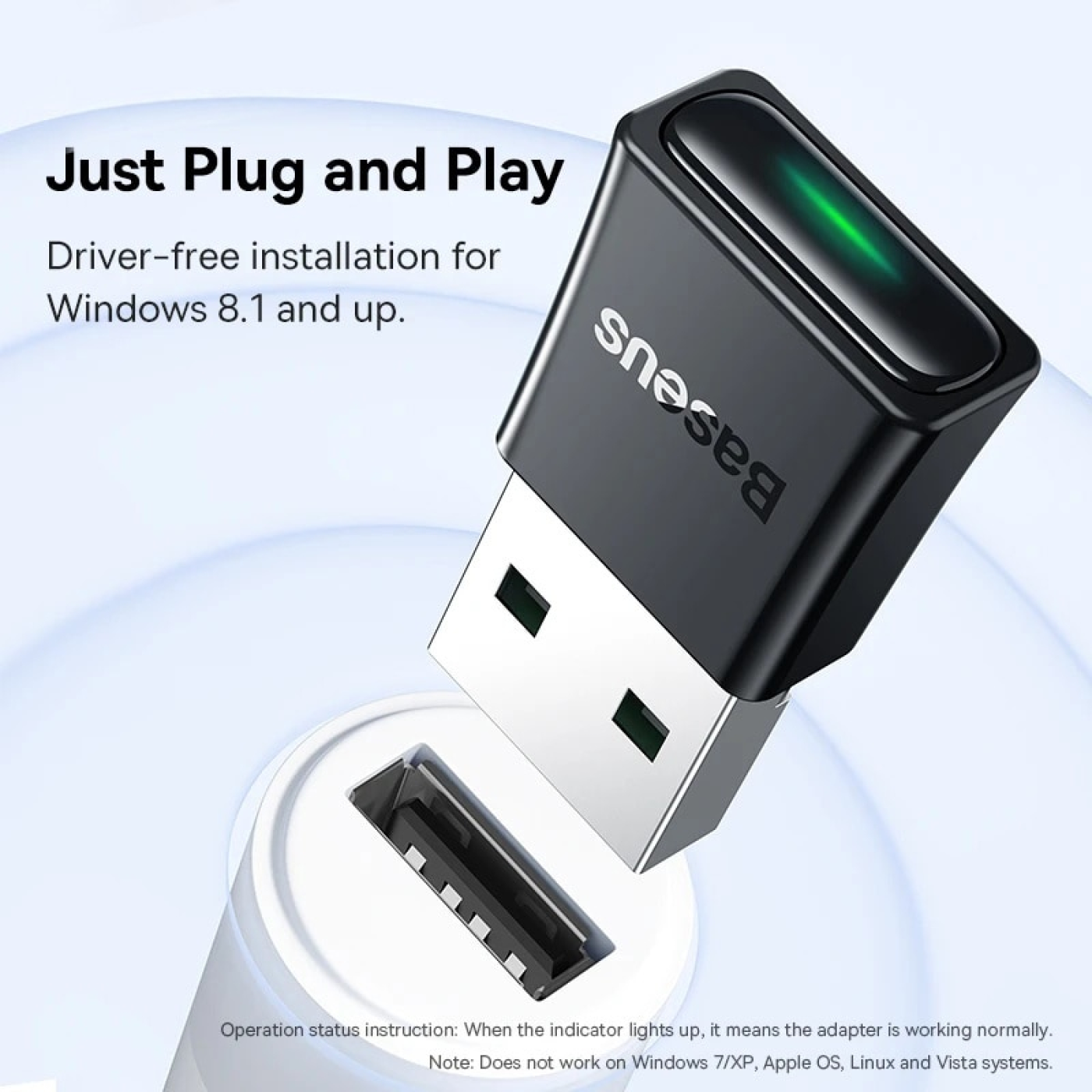 USB Bluetooth Tốc Độ Cao Baseus BA07 Bluetooth Receiver (Bluetooth CSR 5.3 , 20m)