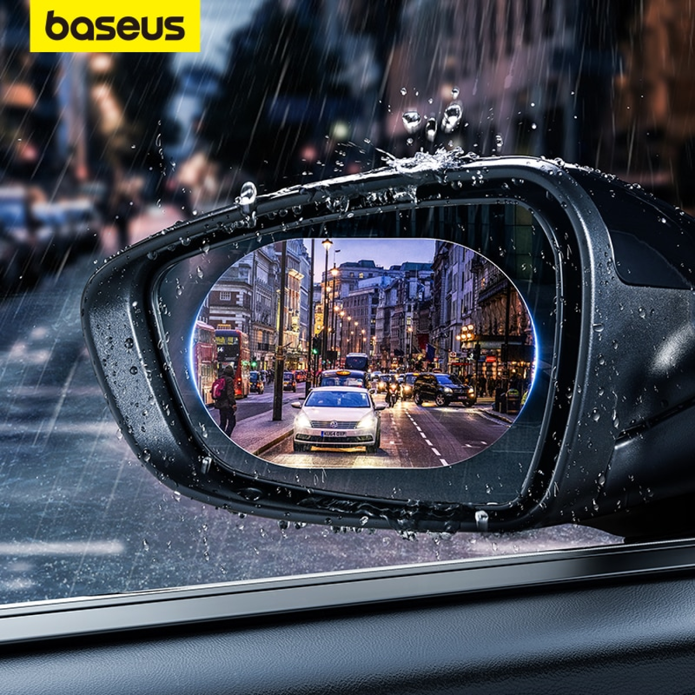 Film Dán Nano Chống Bám Nước Mưa Baseus Baseus ClearSight Rearview Mirror Waterproof Film Clear 0.27