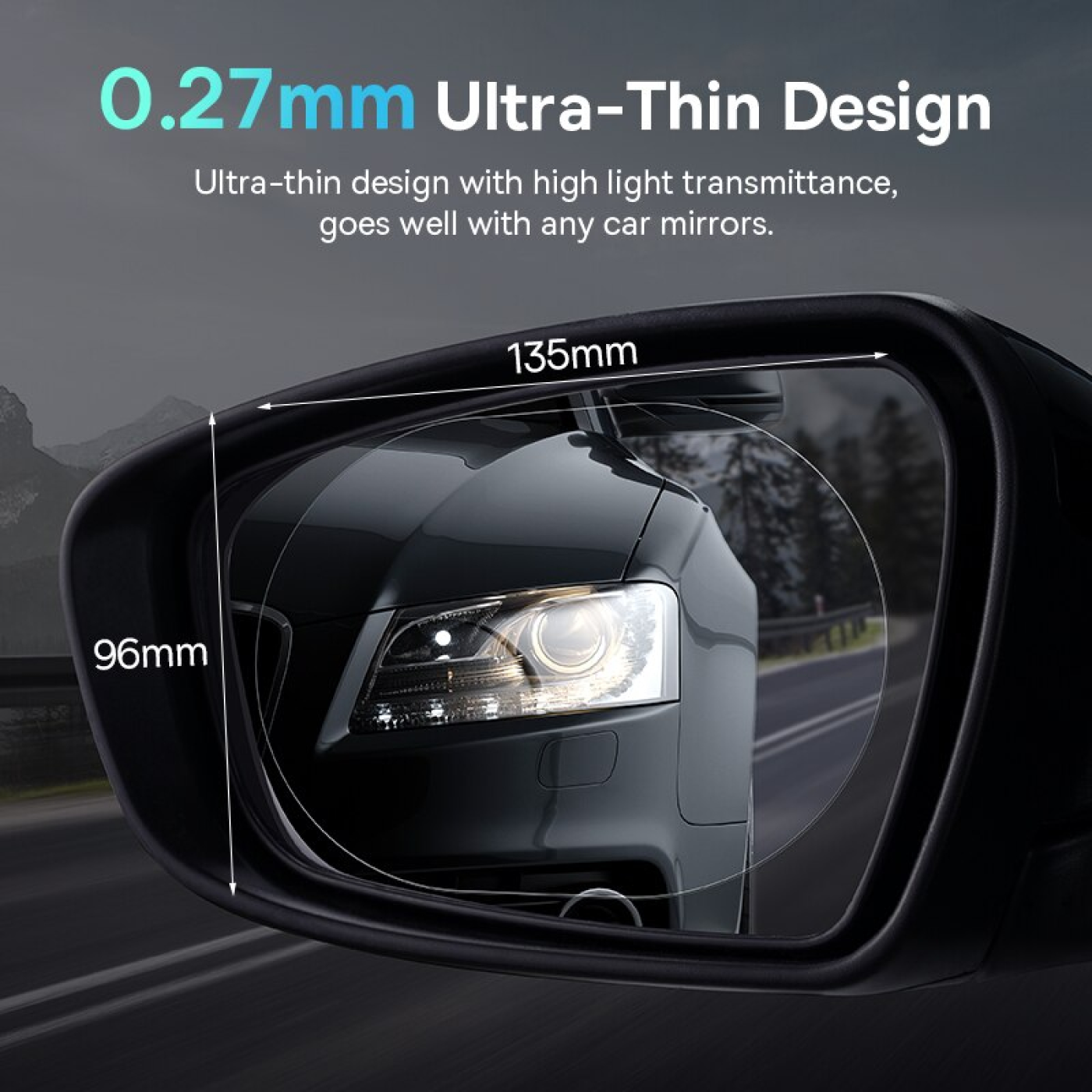 Film Dán Nano Chống Bám Nước Mưa Baseus Baseus ClearSight Rearview Mirror Waterproof Film Clear 0.27