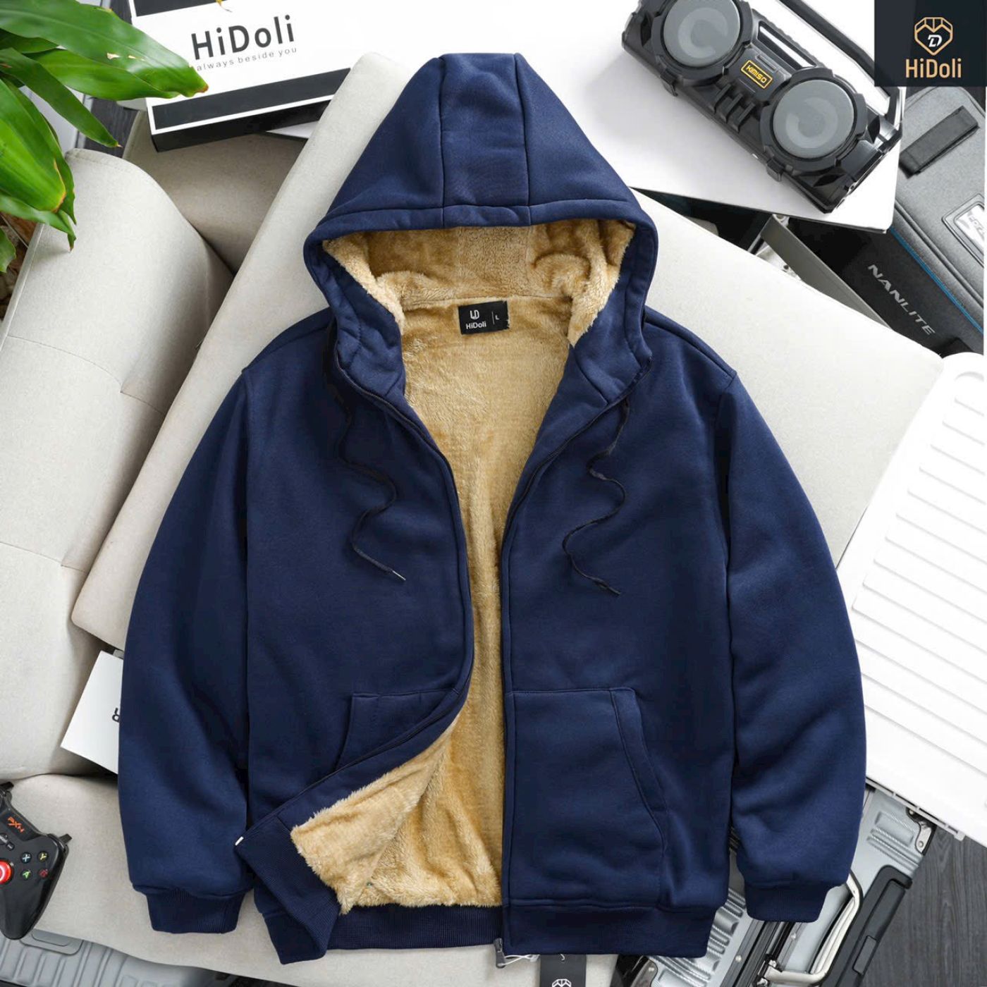 Áo hoodie nam nữ lót lông có mũ, Áo nỉ Lót lông siêu ấm