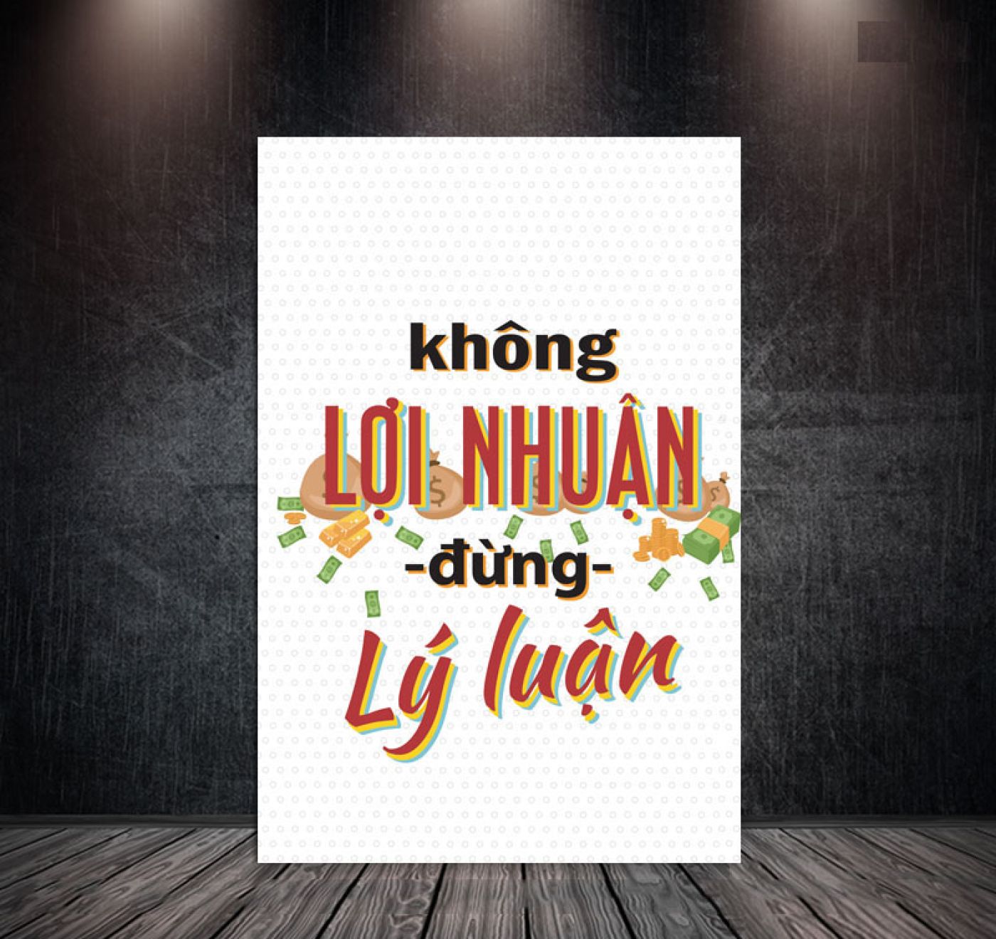 Tranh Tráng Gương 3d Slogan Tạo Động Lực Làm Việc Trang Trí Kích Thước 30 x 40 cm