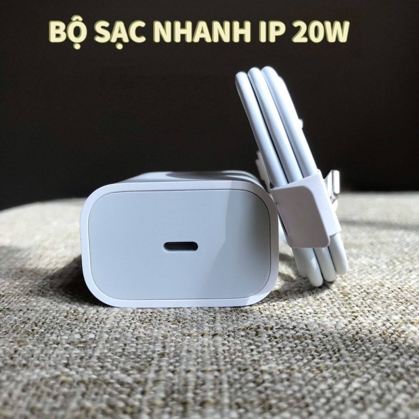 Bộ sạc nhanh 20w PD cho Iphone ( Củ 2 Tụ Nhôm + Cáp C94 12ic) - Hàng CopyApple loại 1 Chuẩn Dòng 20w